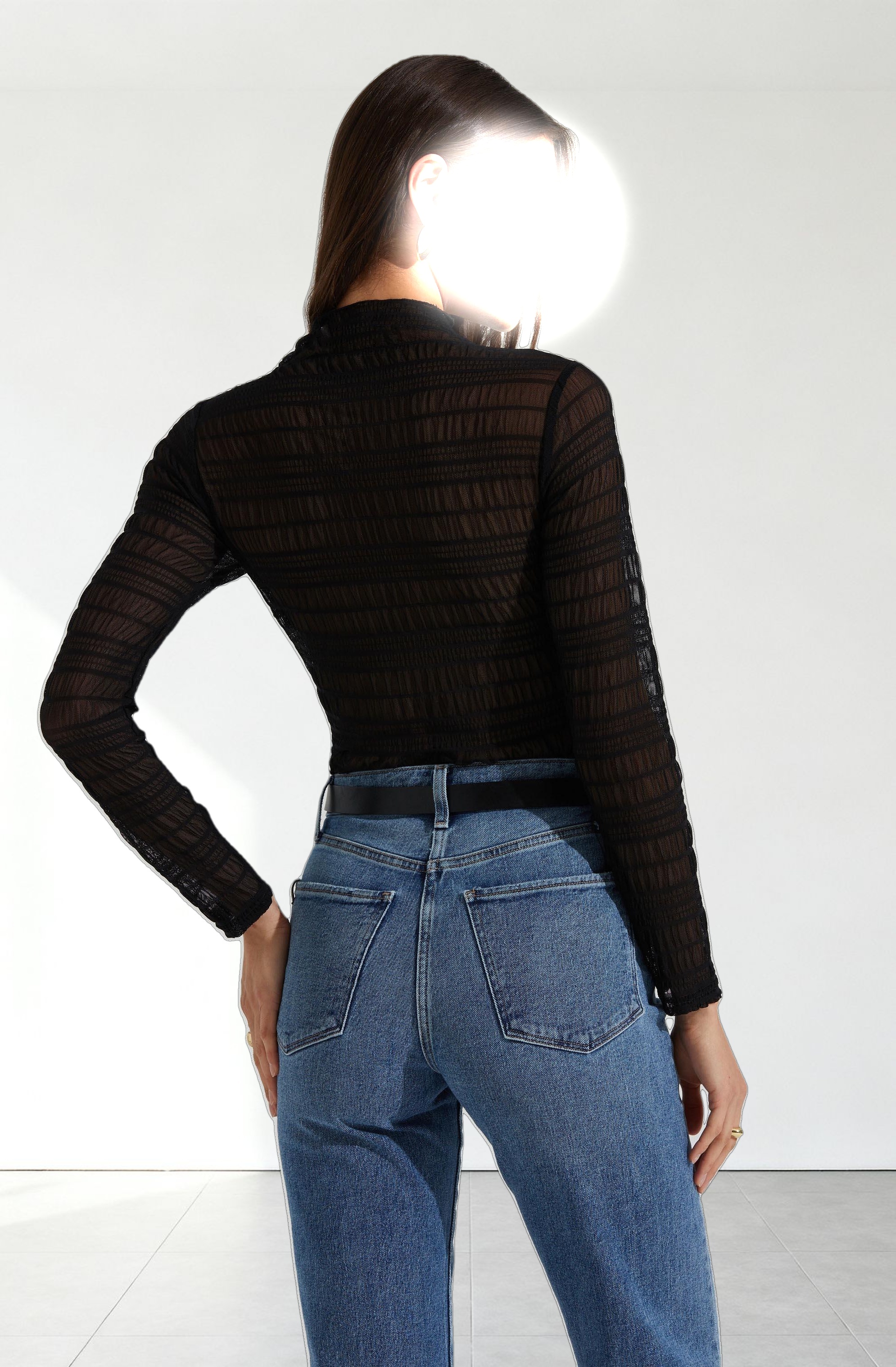 Owena Sheer 3D Ruffle Top