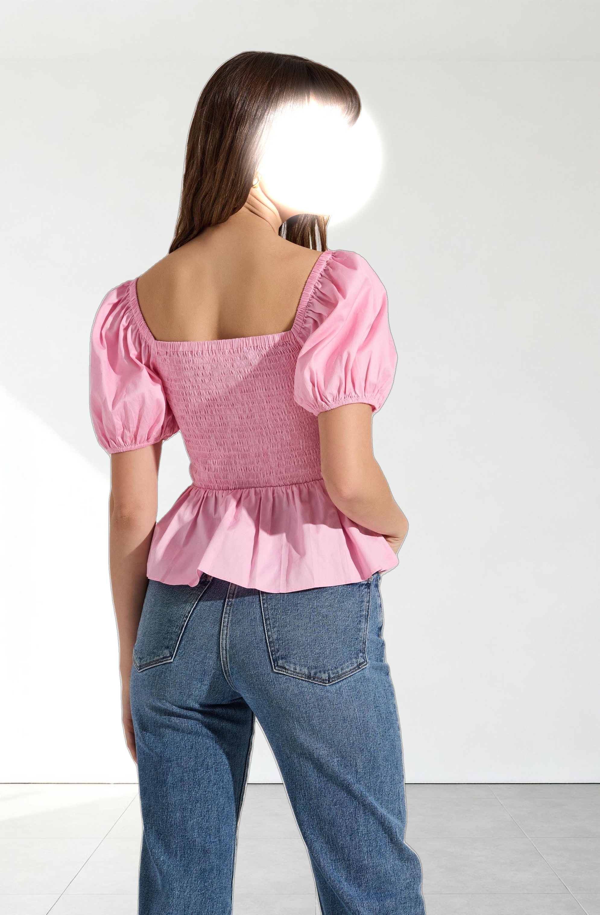 Bow Front Peplum Top