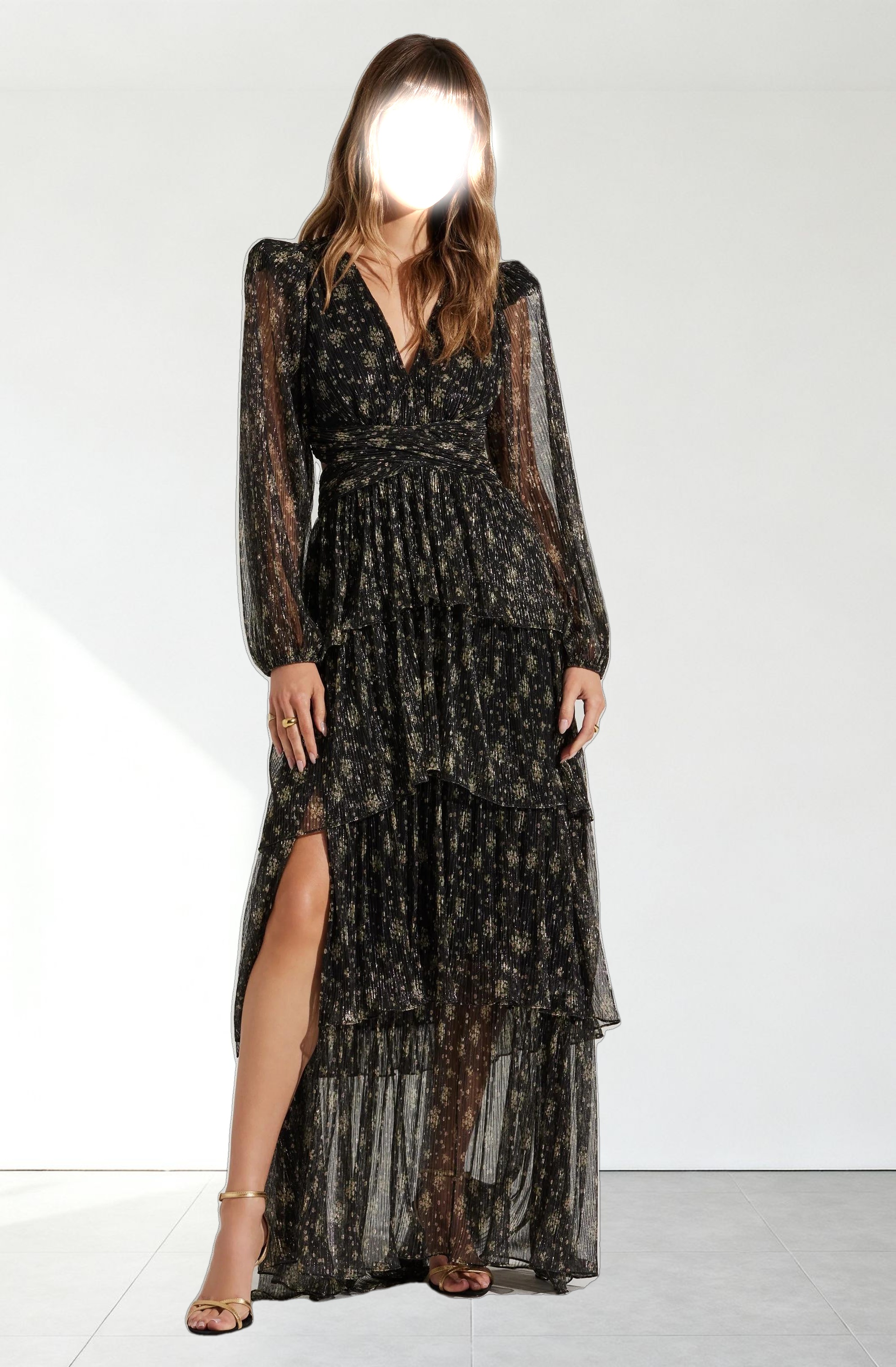 Anora Floral Tiered Maxi Dress