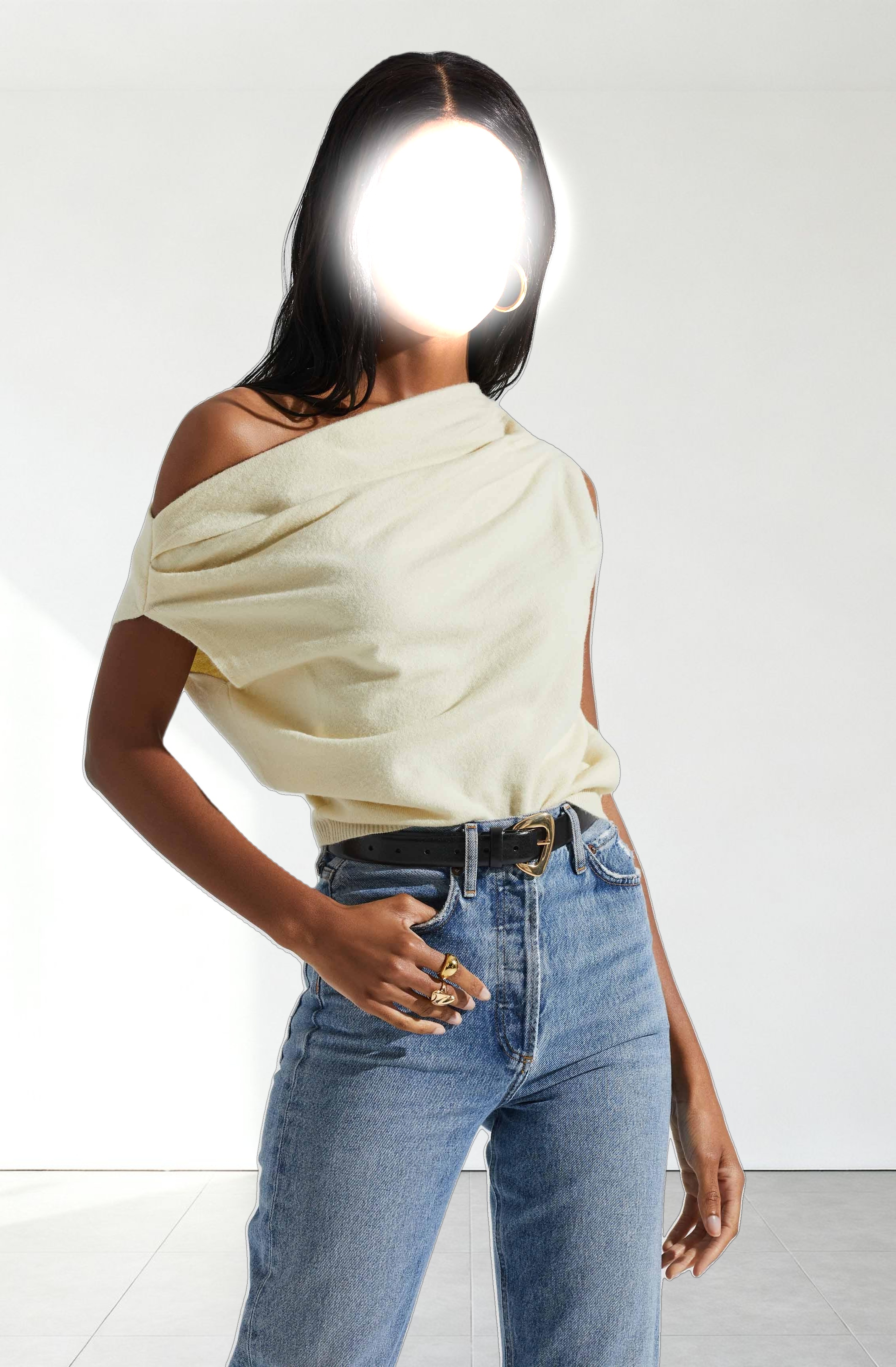 Devin Sleeveless One Shoulder Sweater