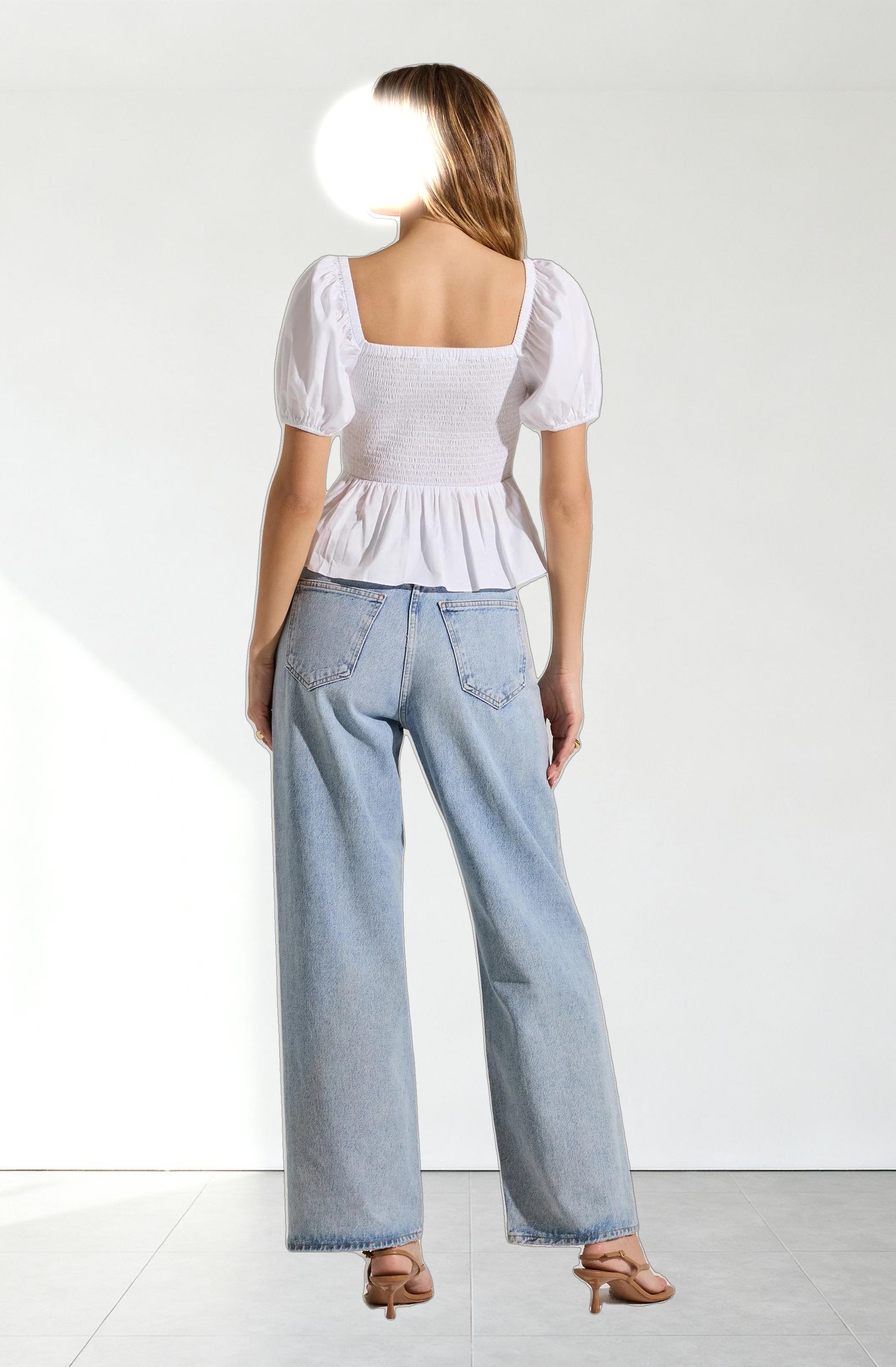 Bow Front Peplum Top