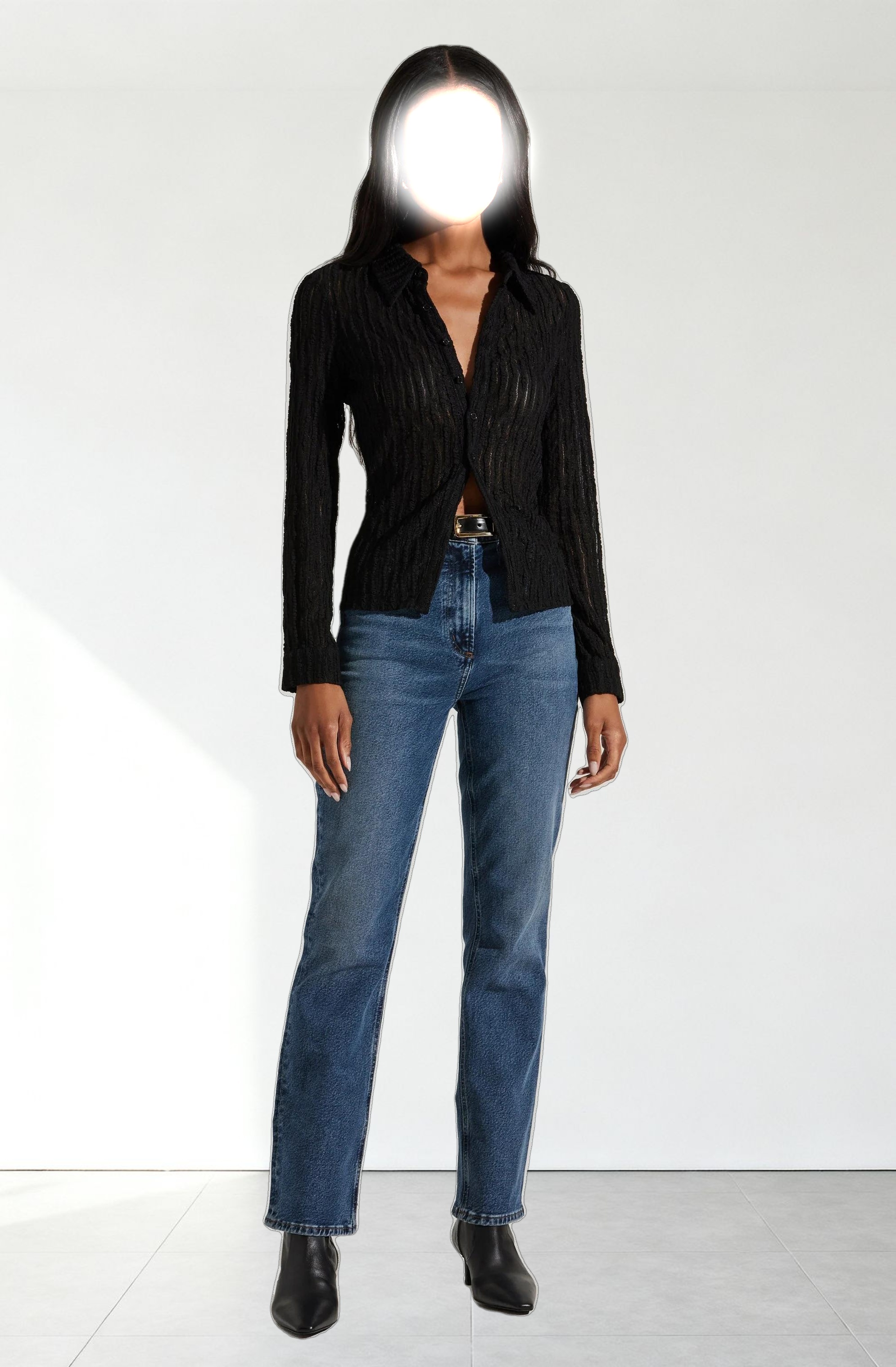 Iryna Sheer Textured Top