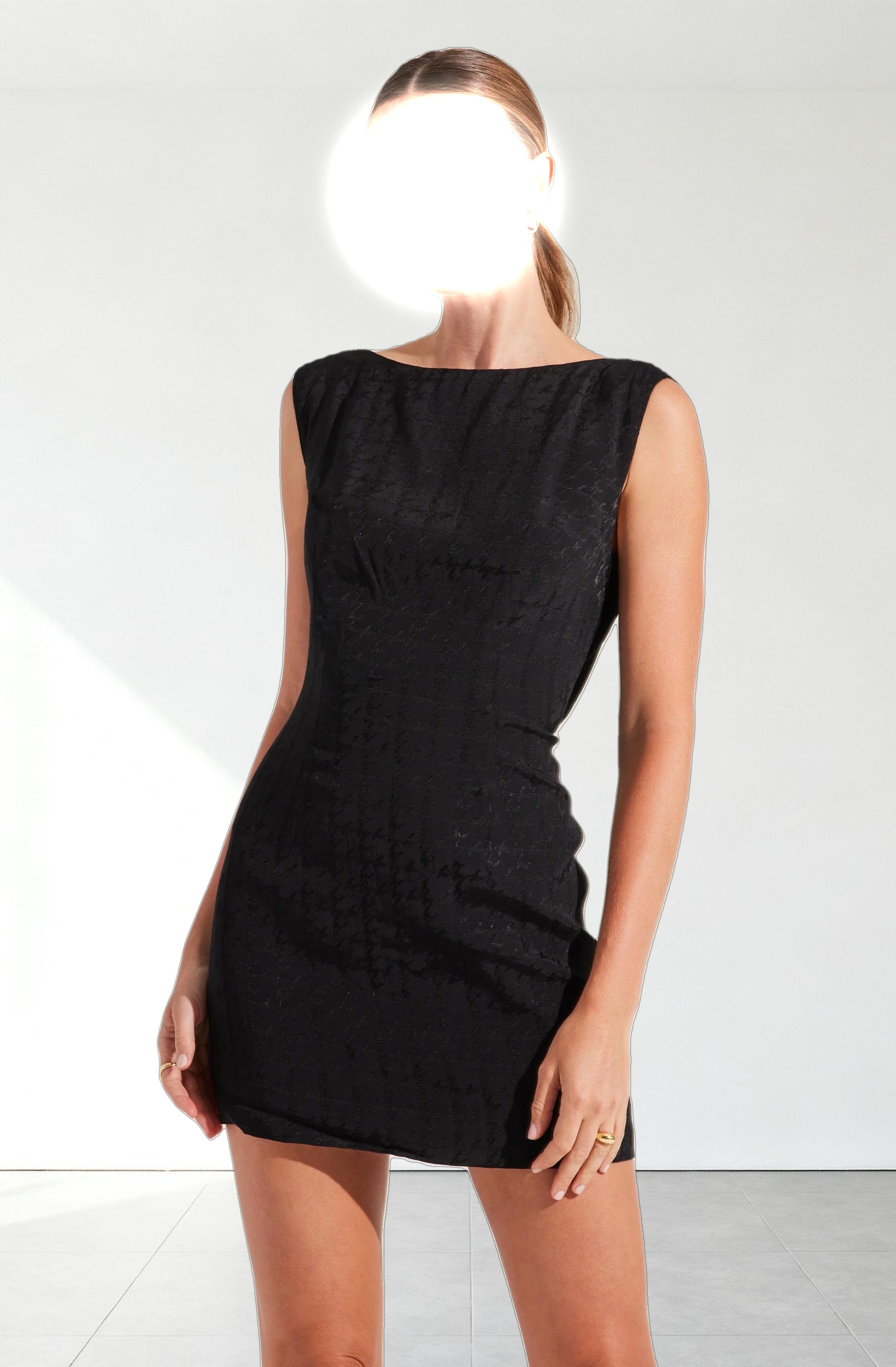 Open Cowl Back Mini Dress