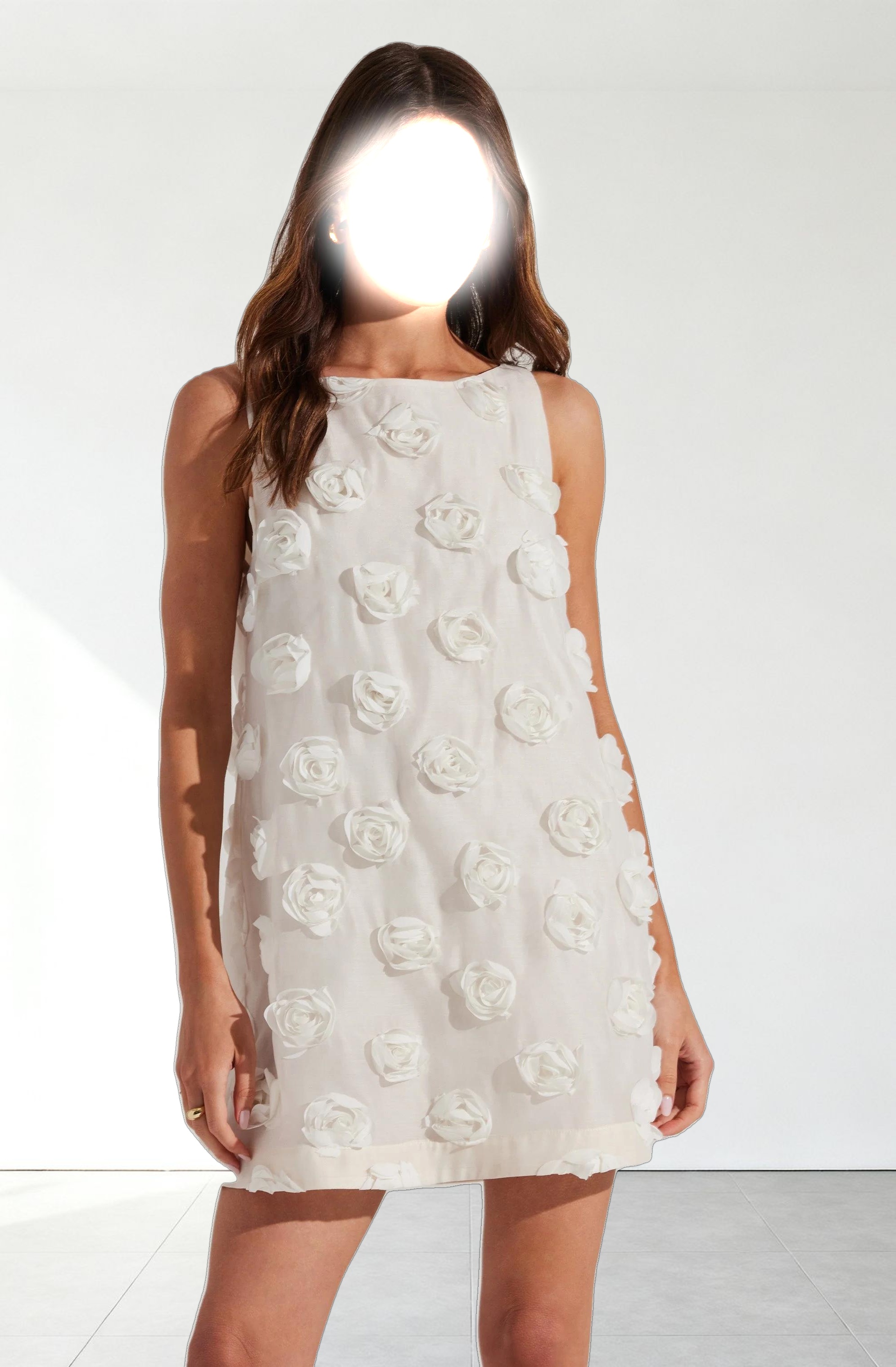 Floria 3D Floral Appliqué Dress
