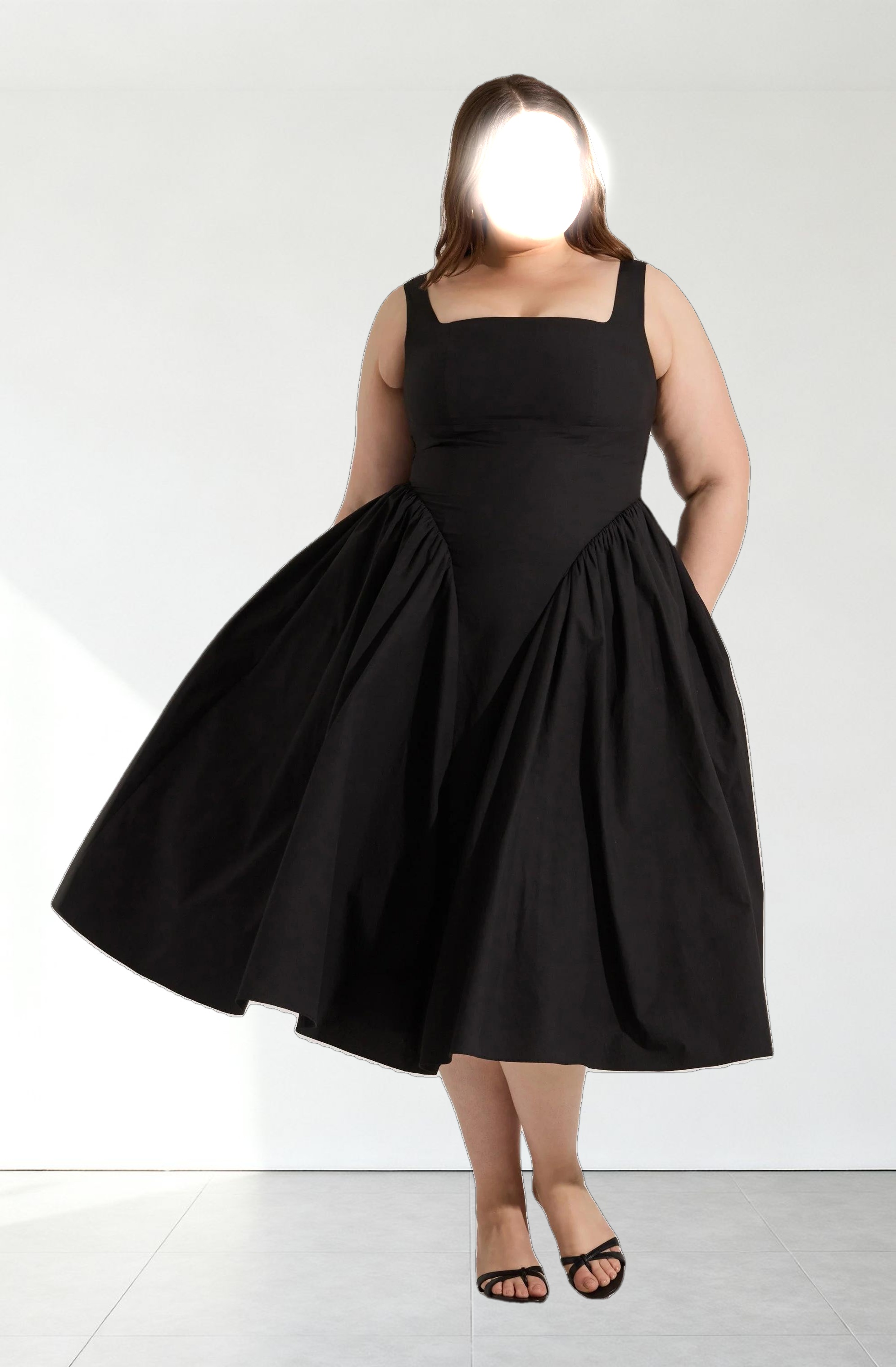 Vinya Poplin Drop Waist Dress