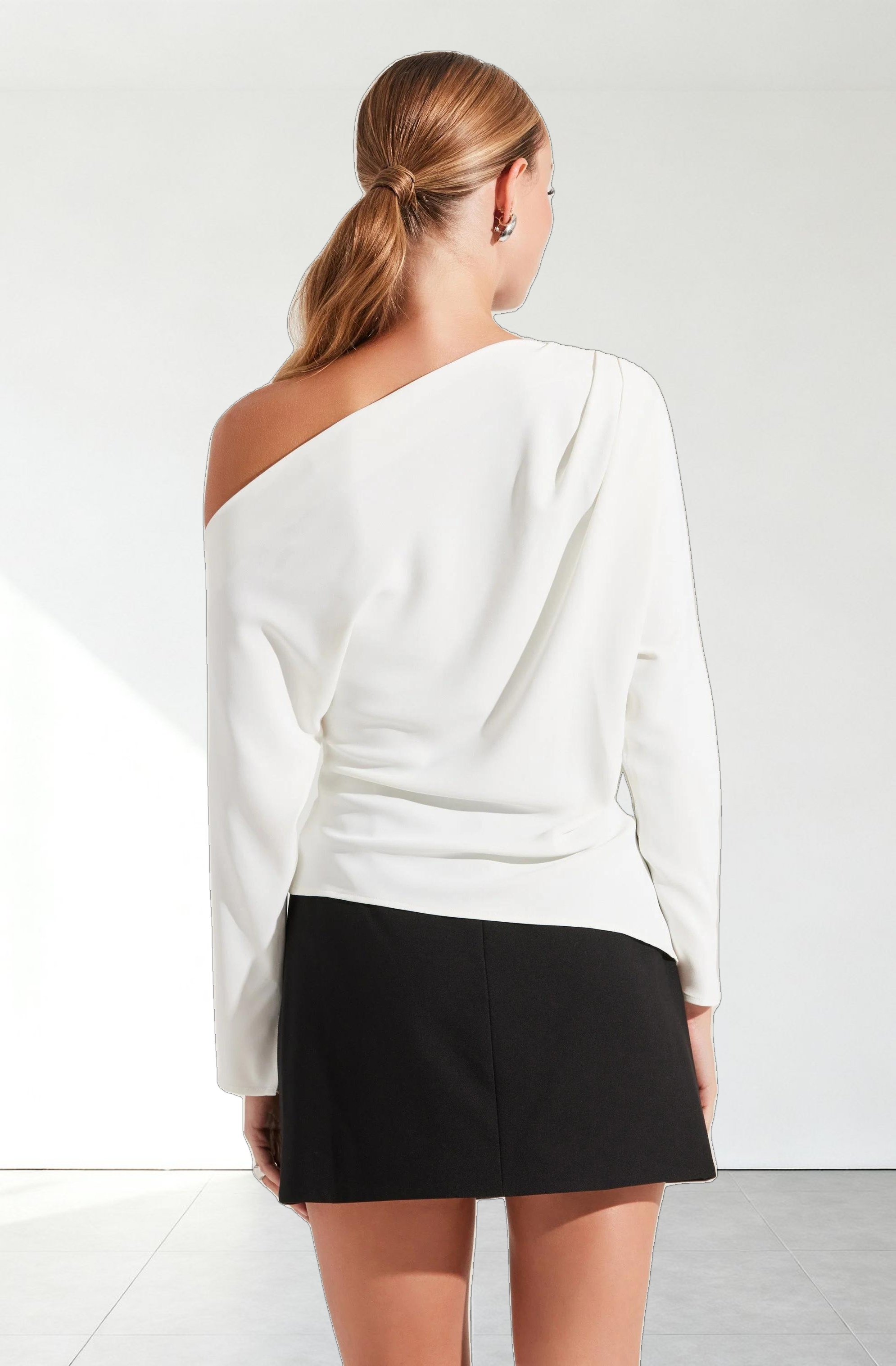 Orlia Off Shoulder Asymmetric Top
