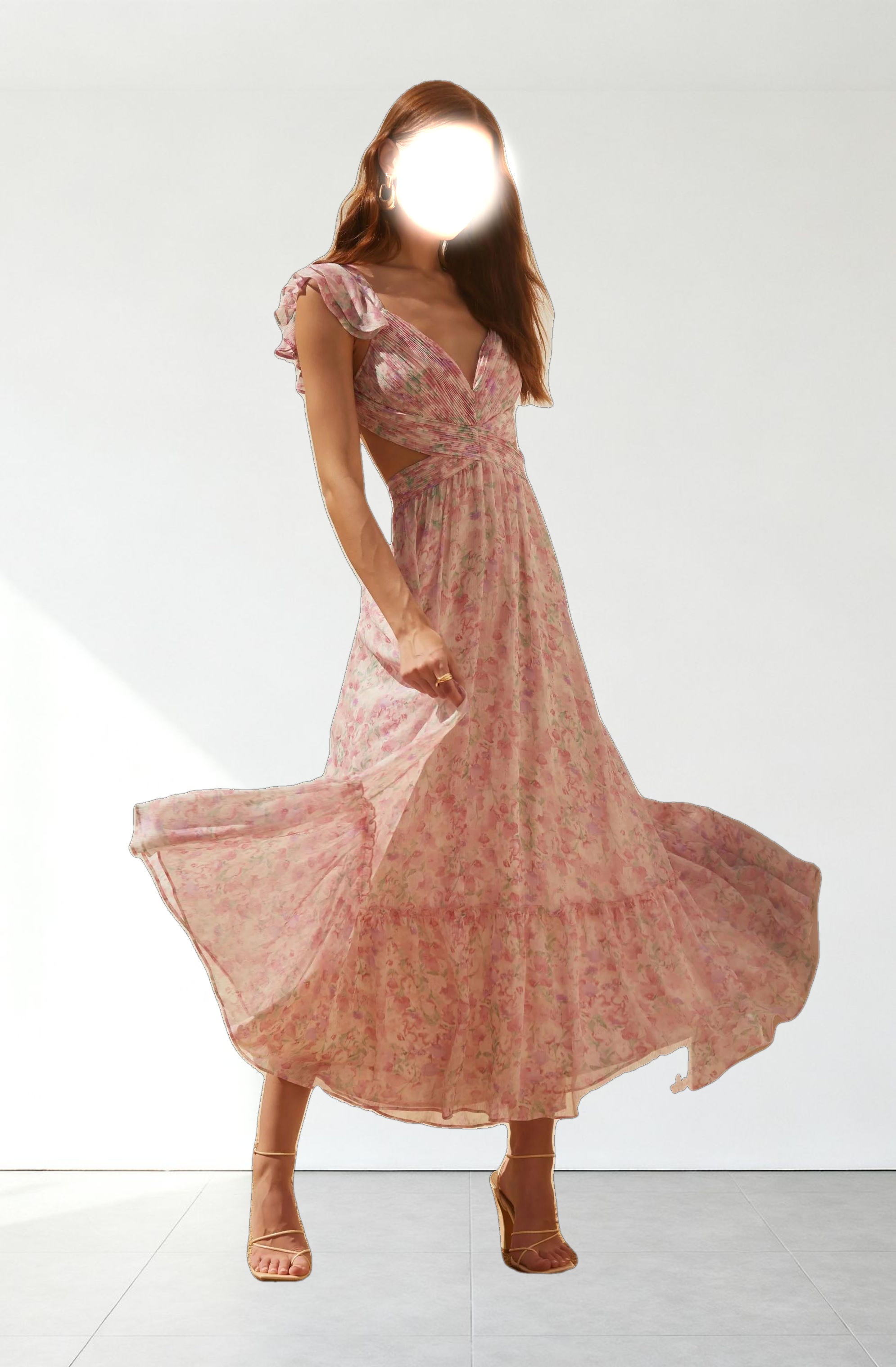 Primrose Floral Strappy Back Maxi Dress