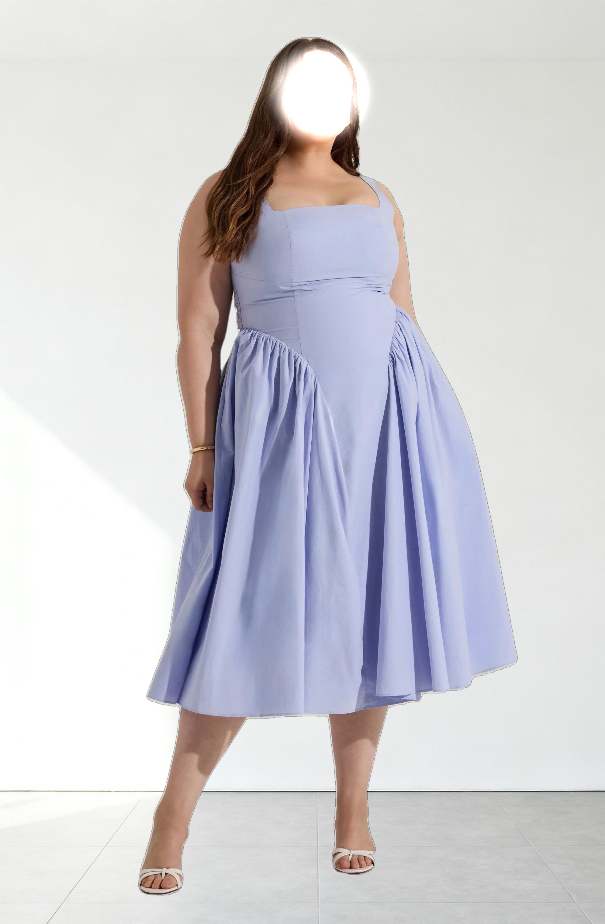 Vinya Poplin Drop Waist Dress