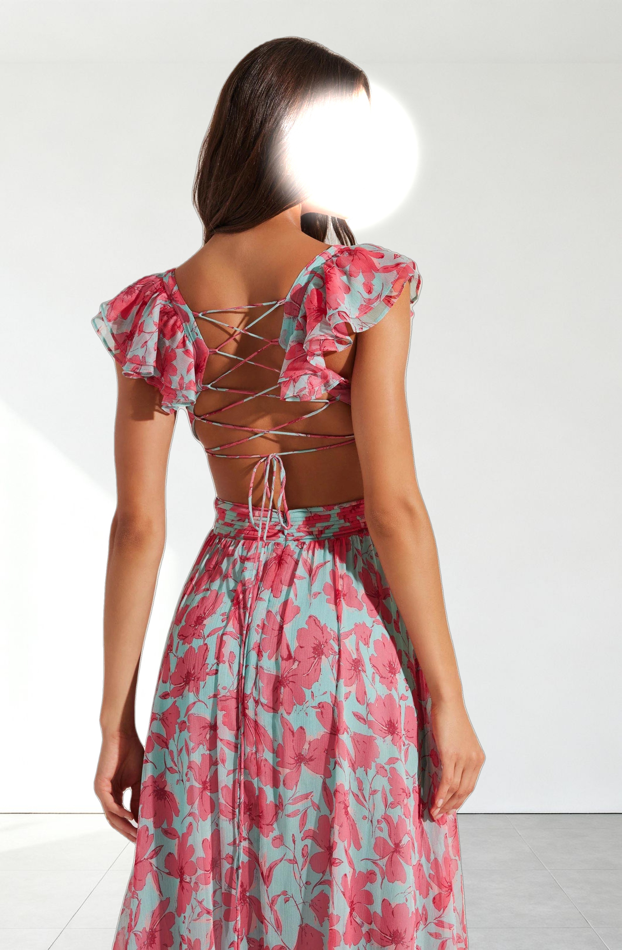 Primrose Floral Strappy Back Maxi Dress