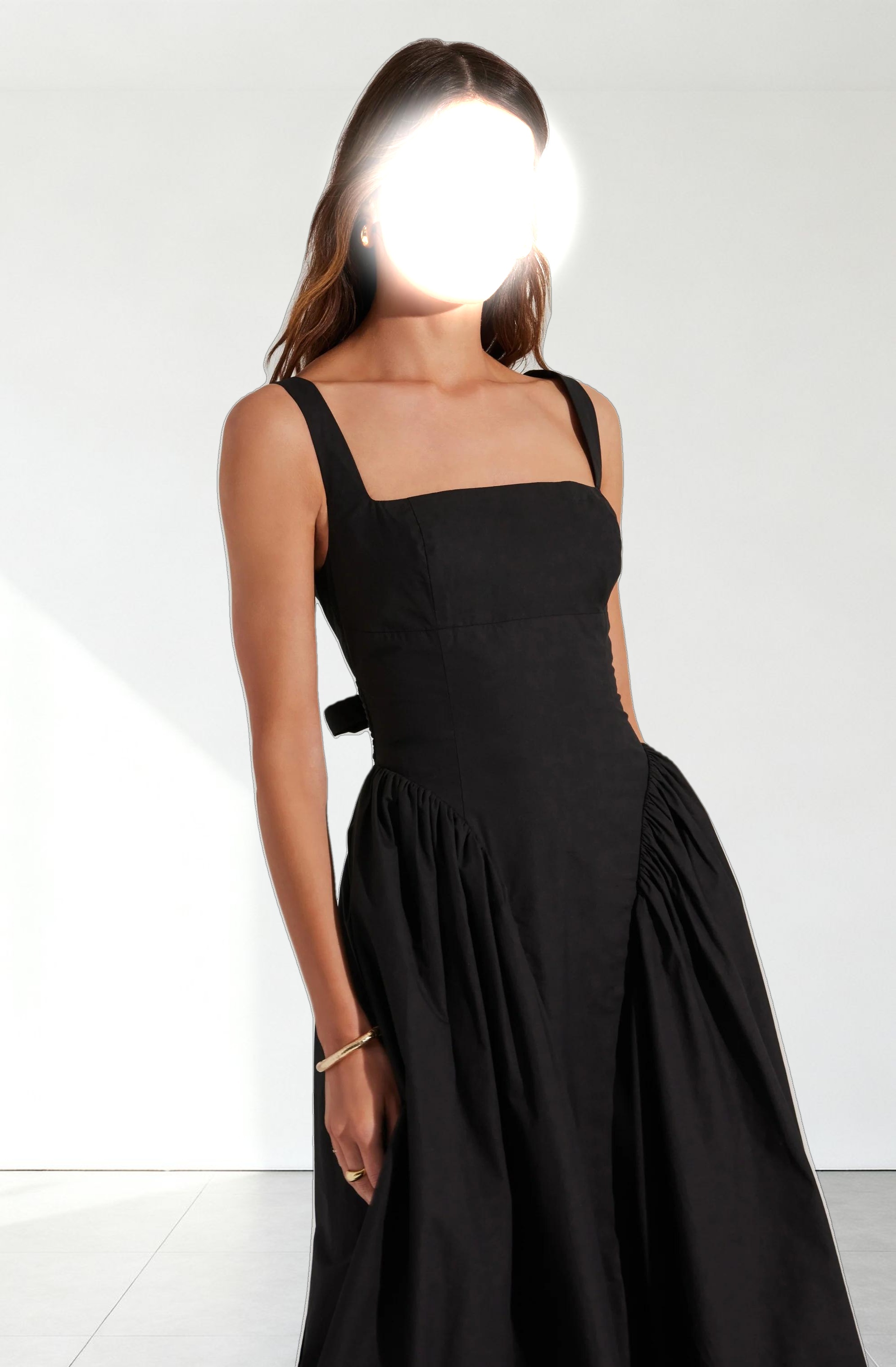 Vinya Poplin Drop Waist Dress