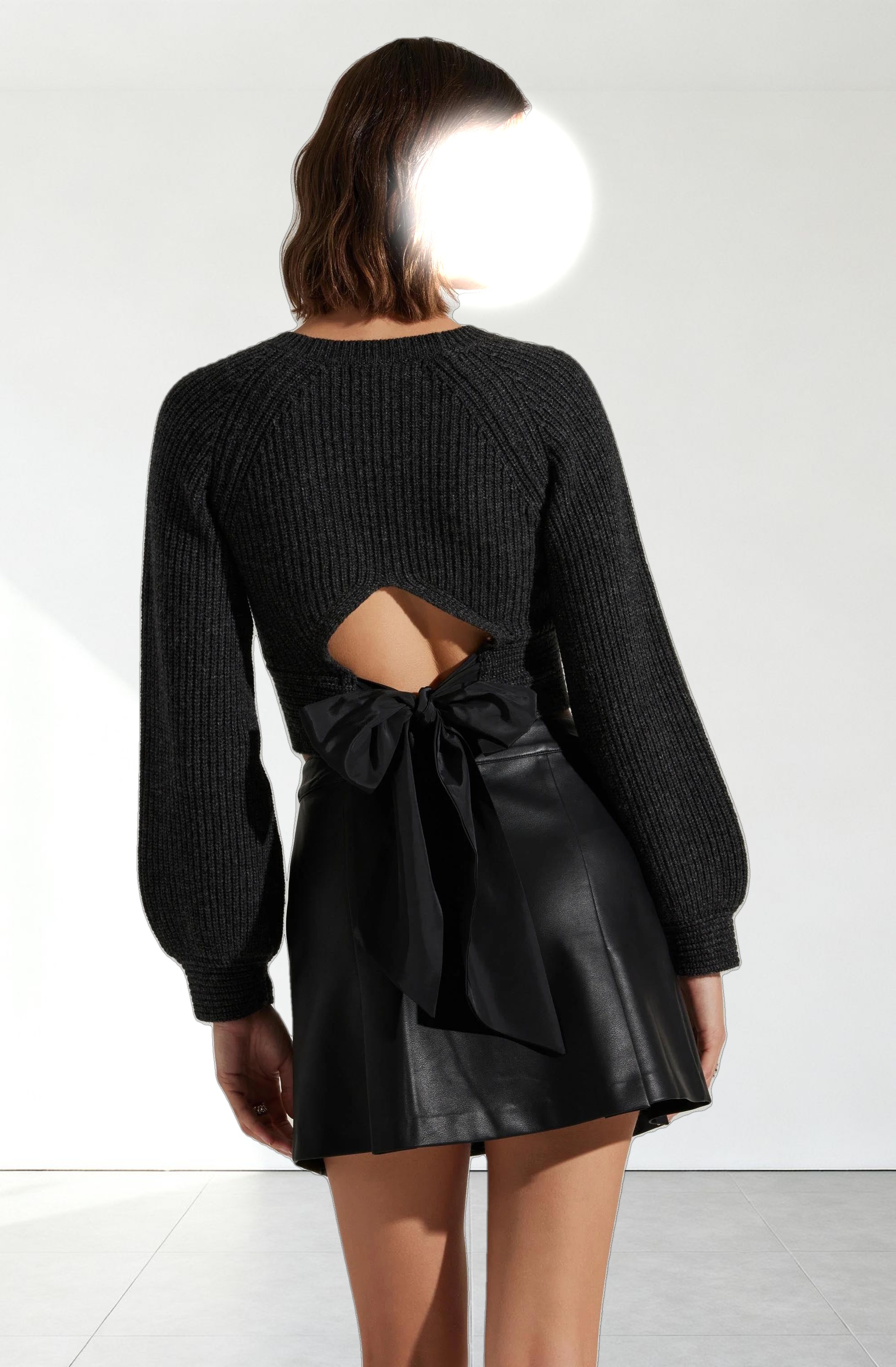 Eila Contrast Bow Back Sweater