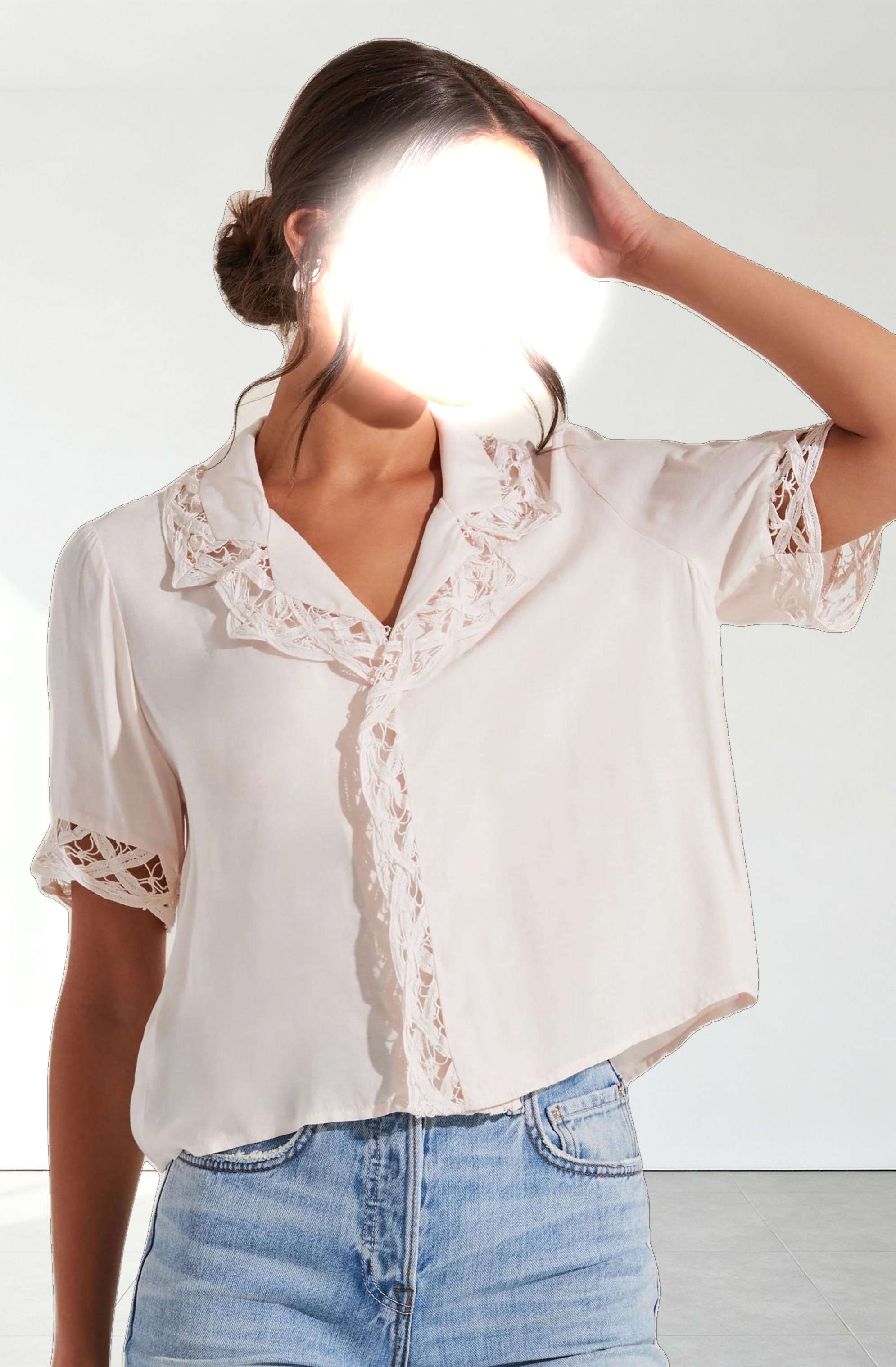 Elinda Lace Trim Top