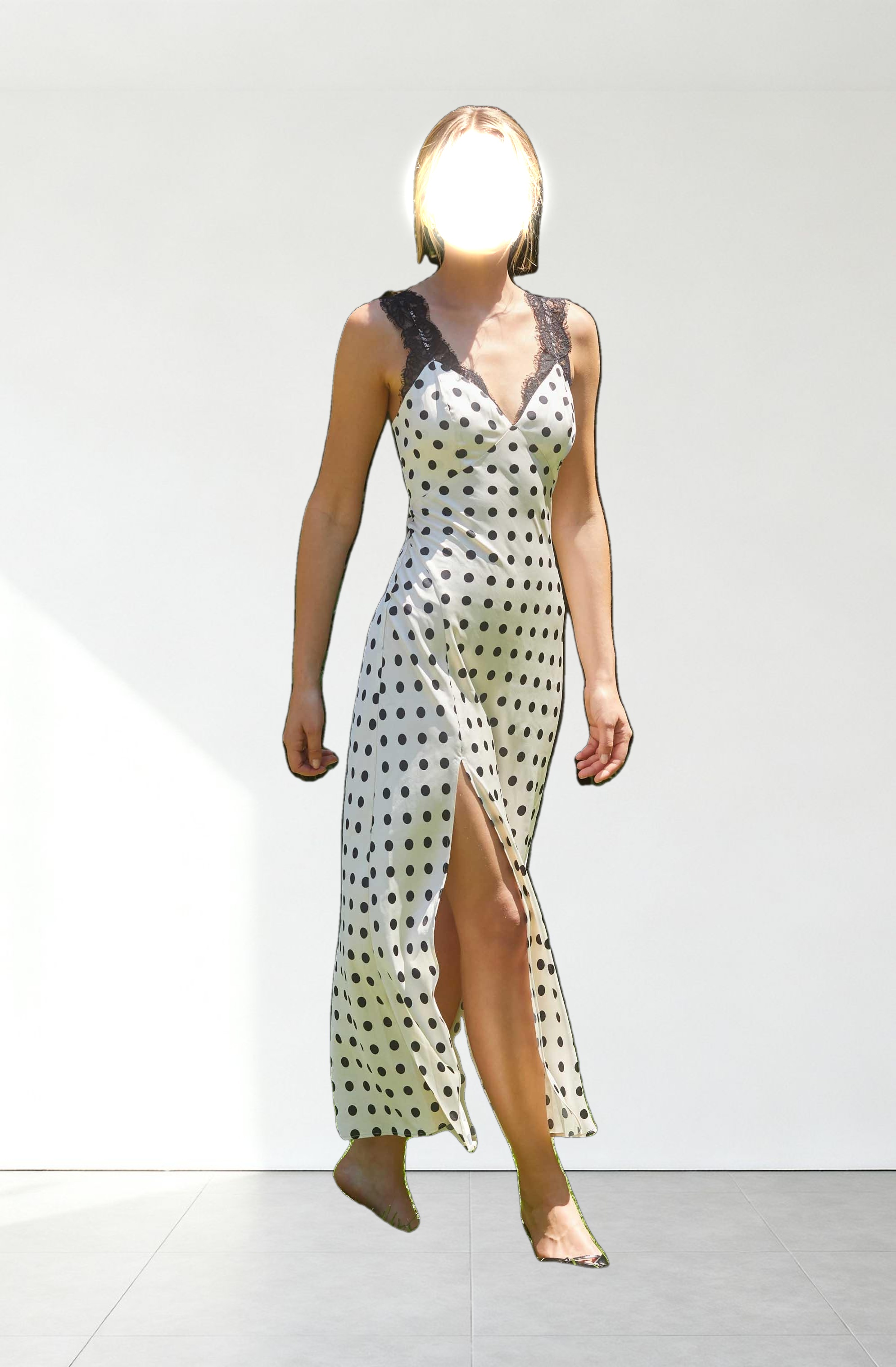 Eirene Polka Dot Midi Dress