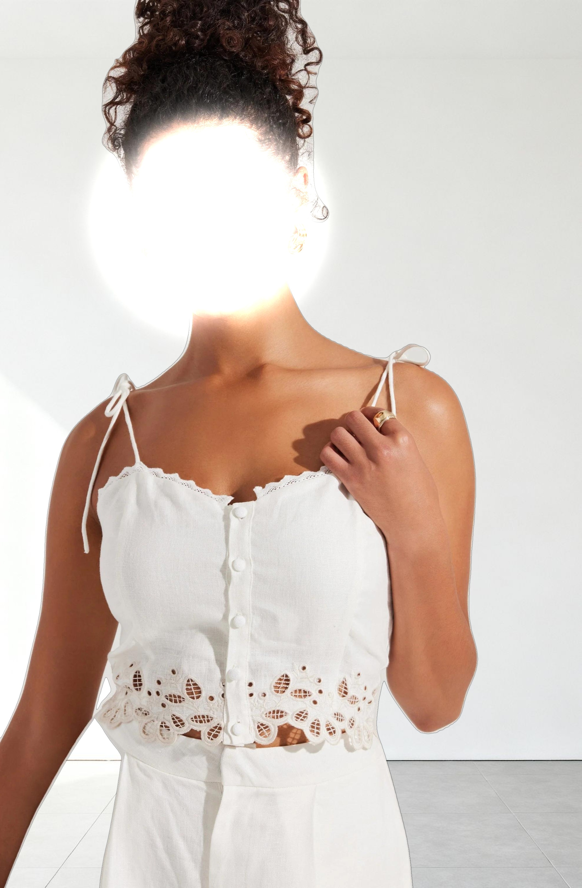 Kiya Linen Embroidered Top