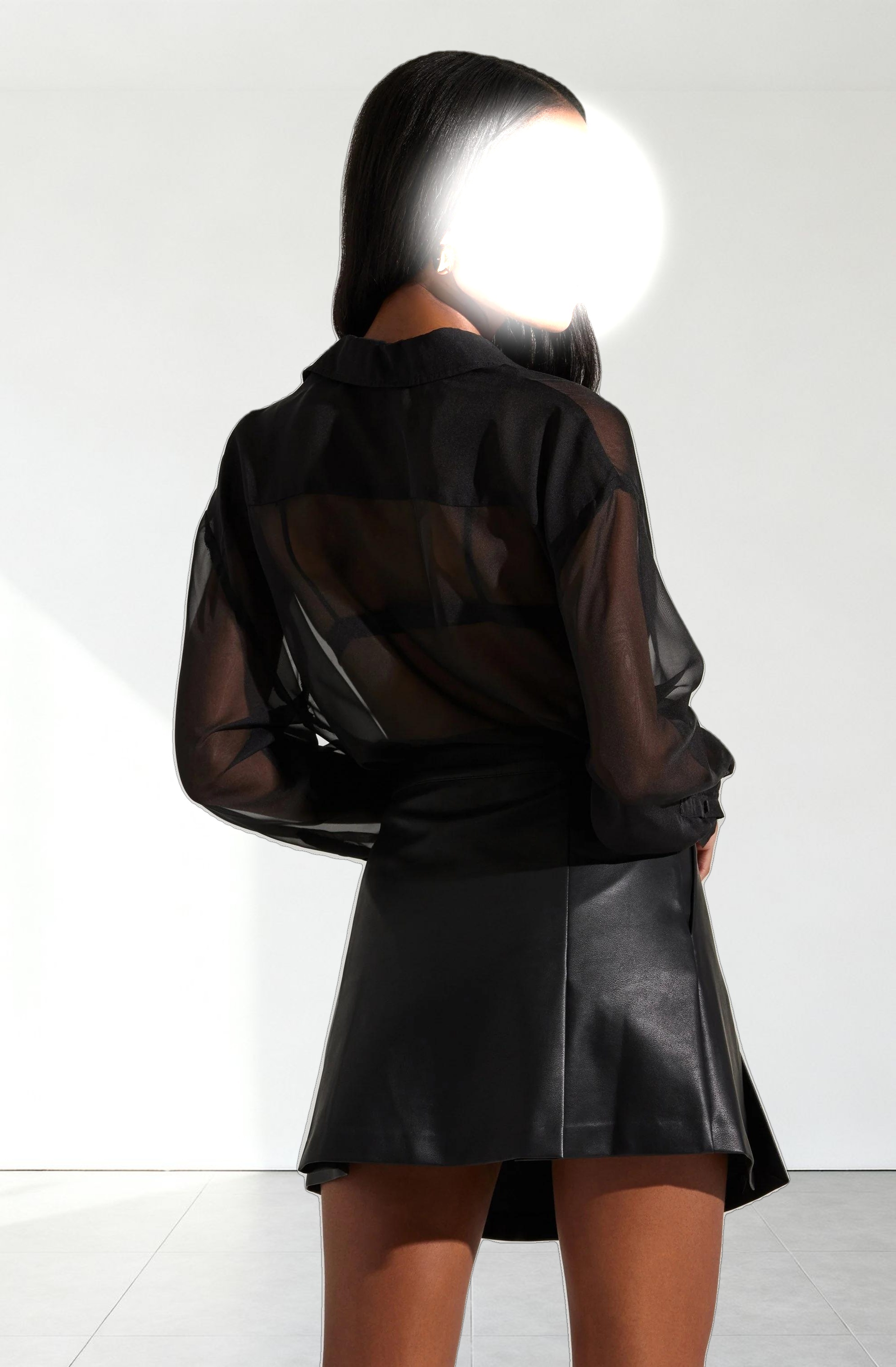 Evie Sheer Button Up Top