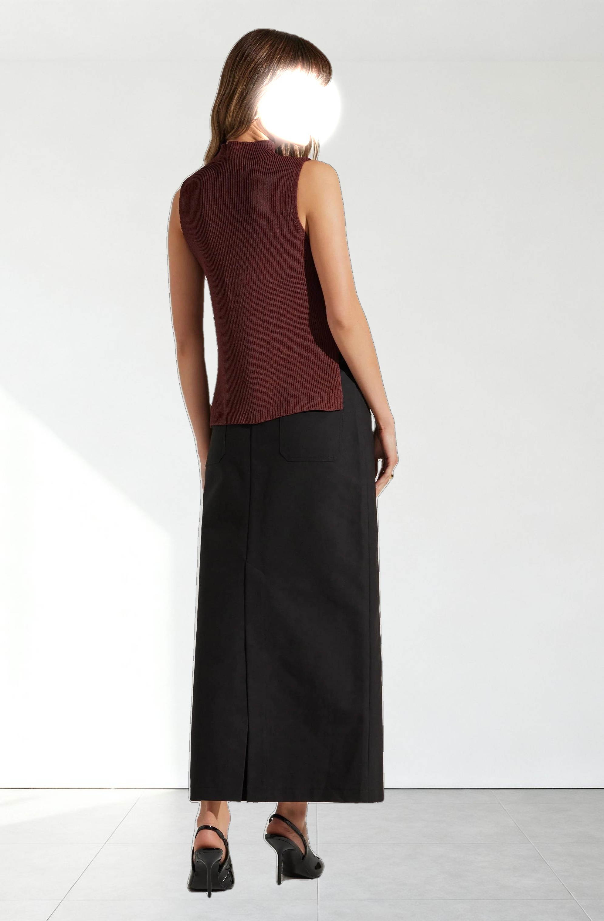 Zea Mock Neck Sleeveless Sweater