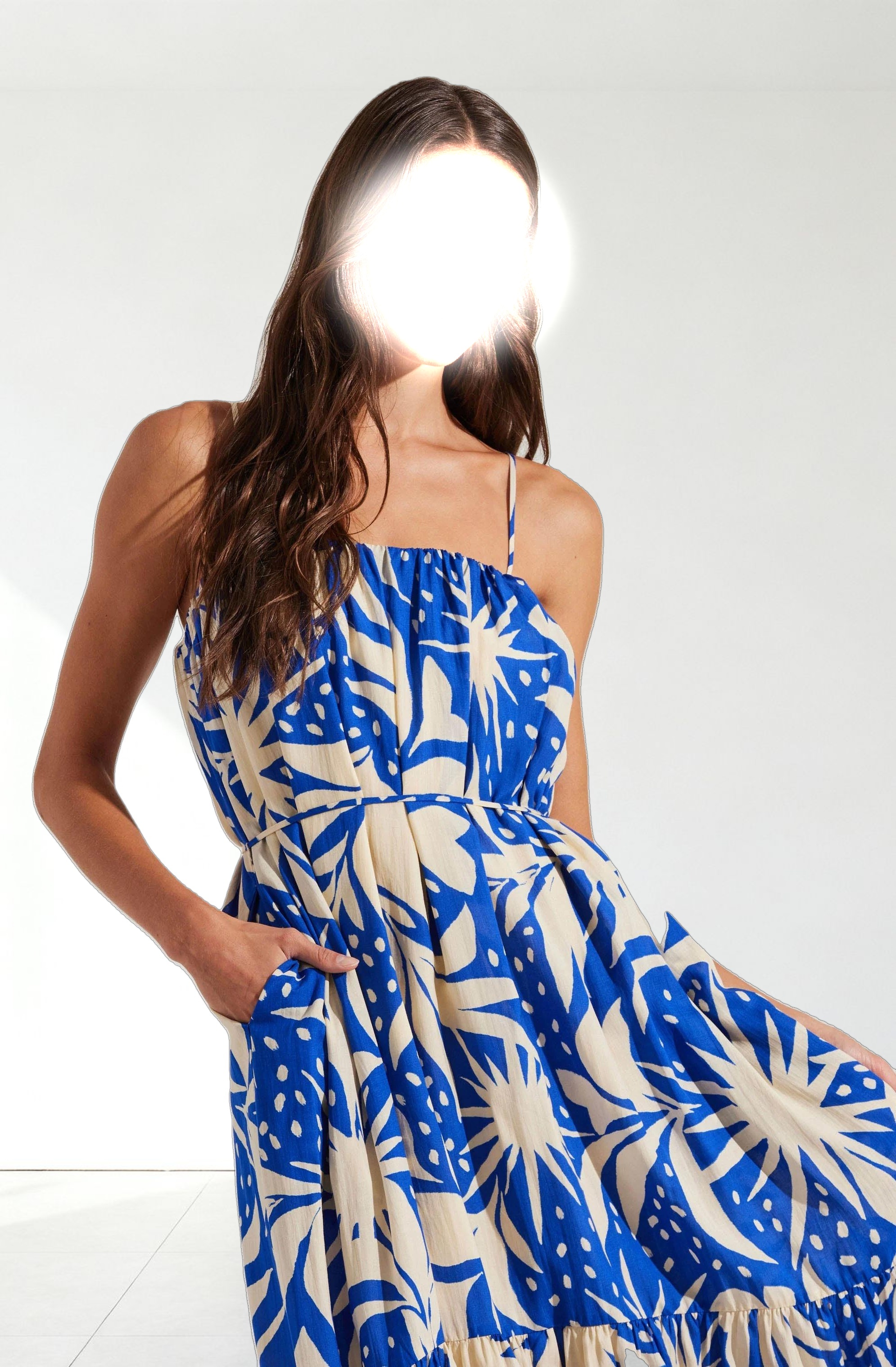 Sarina Linen-Blend Maxi Dress