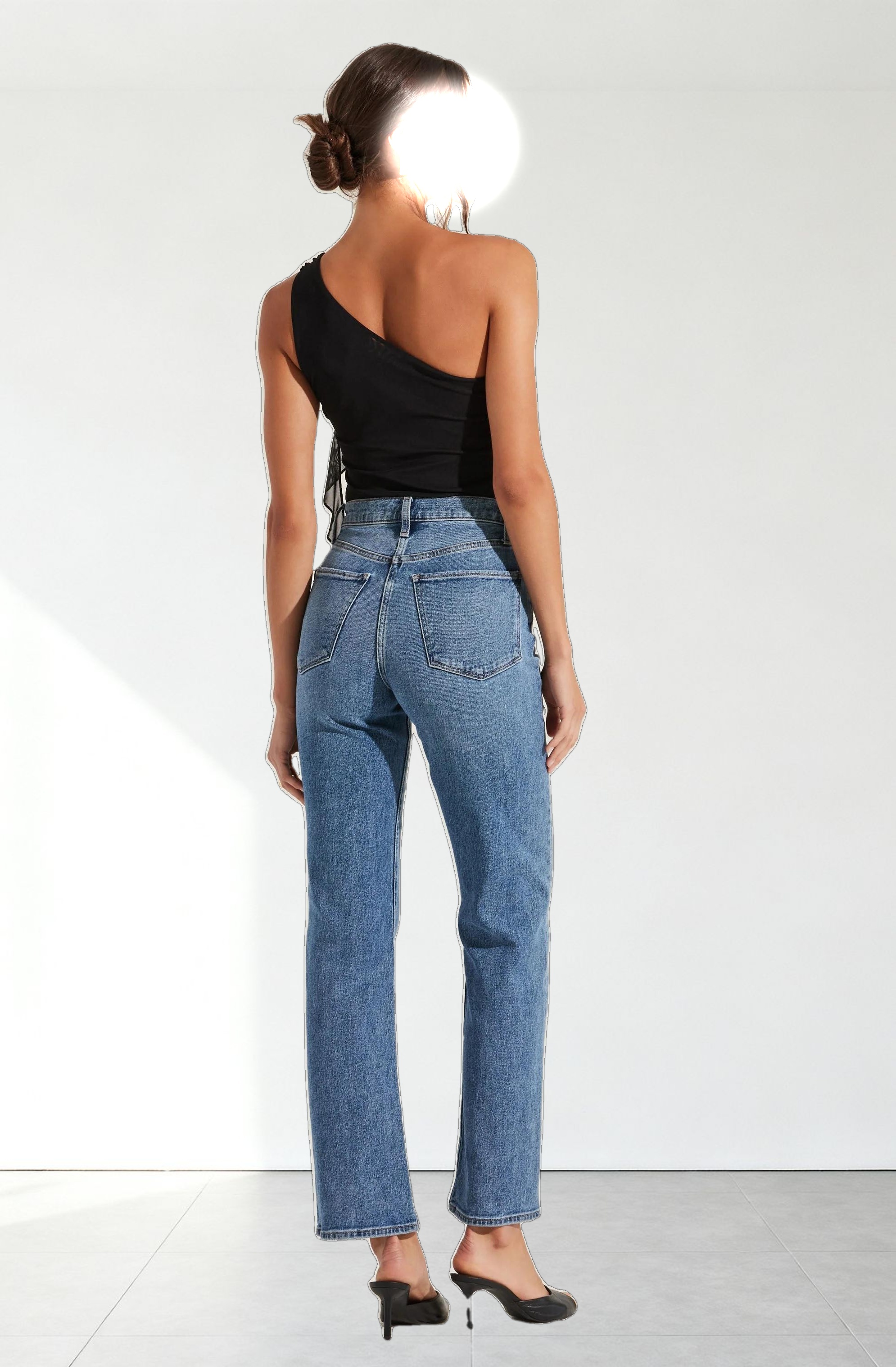 One Shoulder Ruffle Detail Top