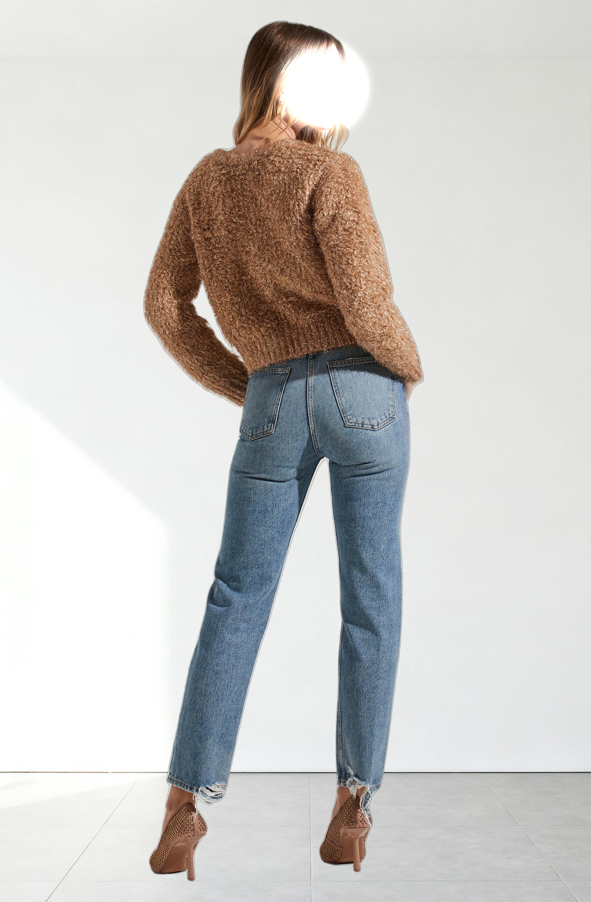 Alma Metallic Knit Sweater