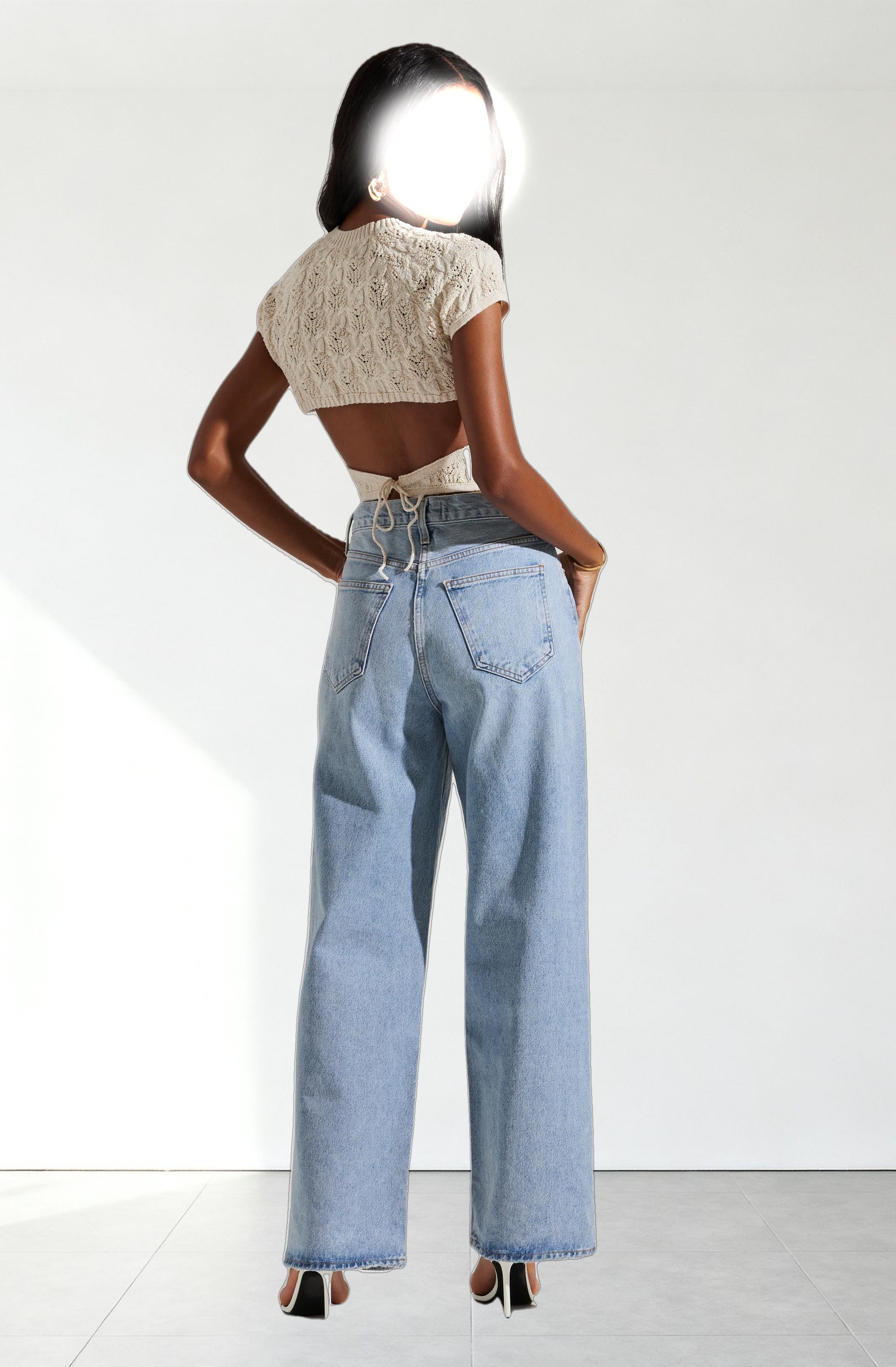 Alda Cropped Sweater Top