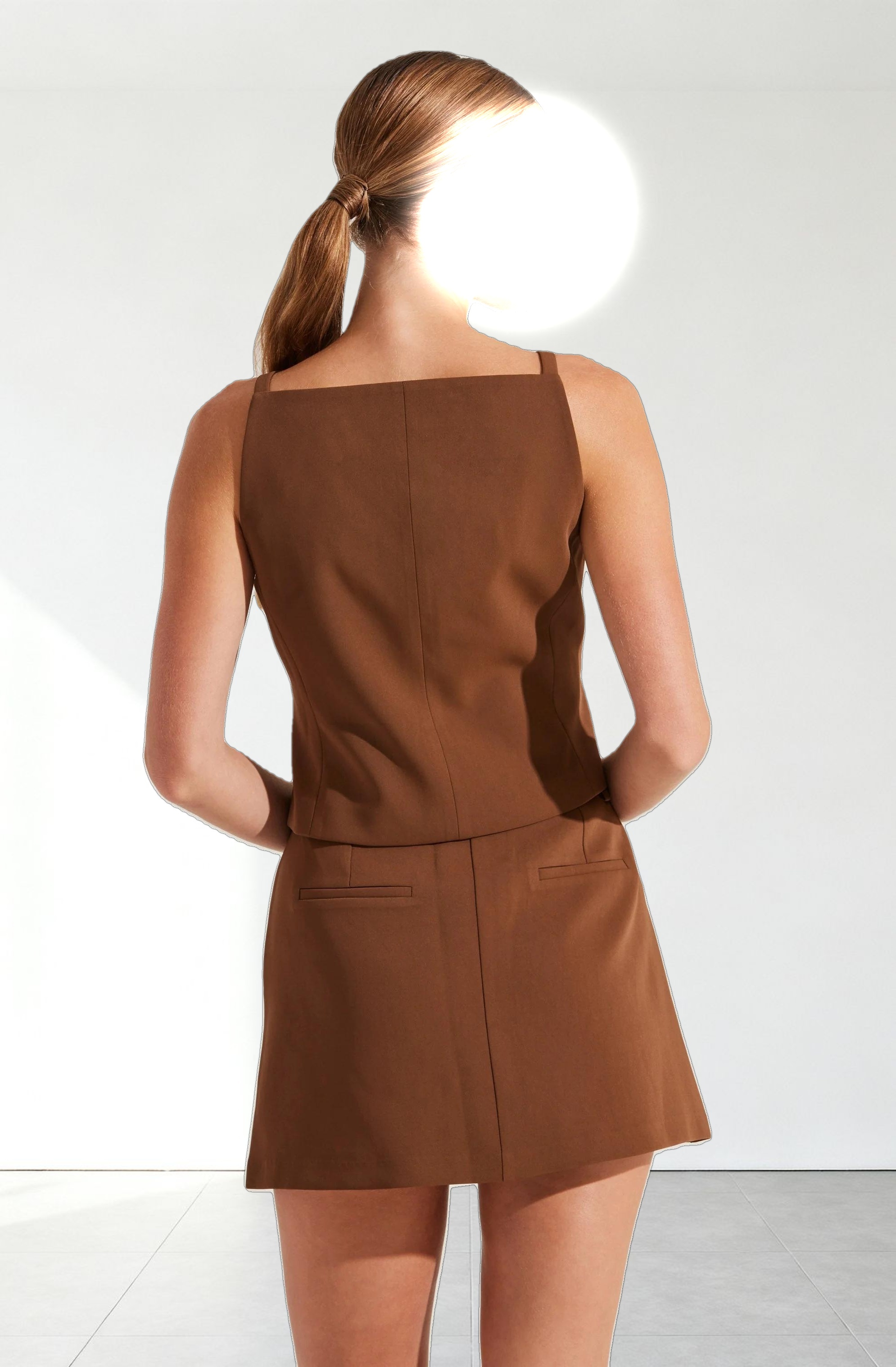 Tailored Button Up V-neck Vest