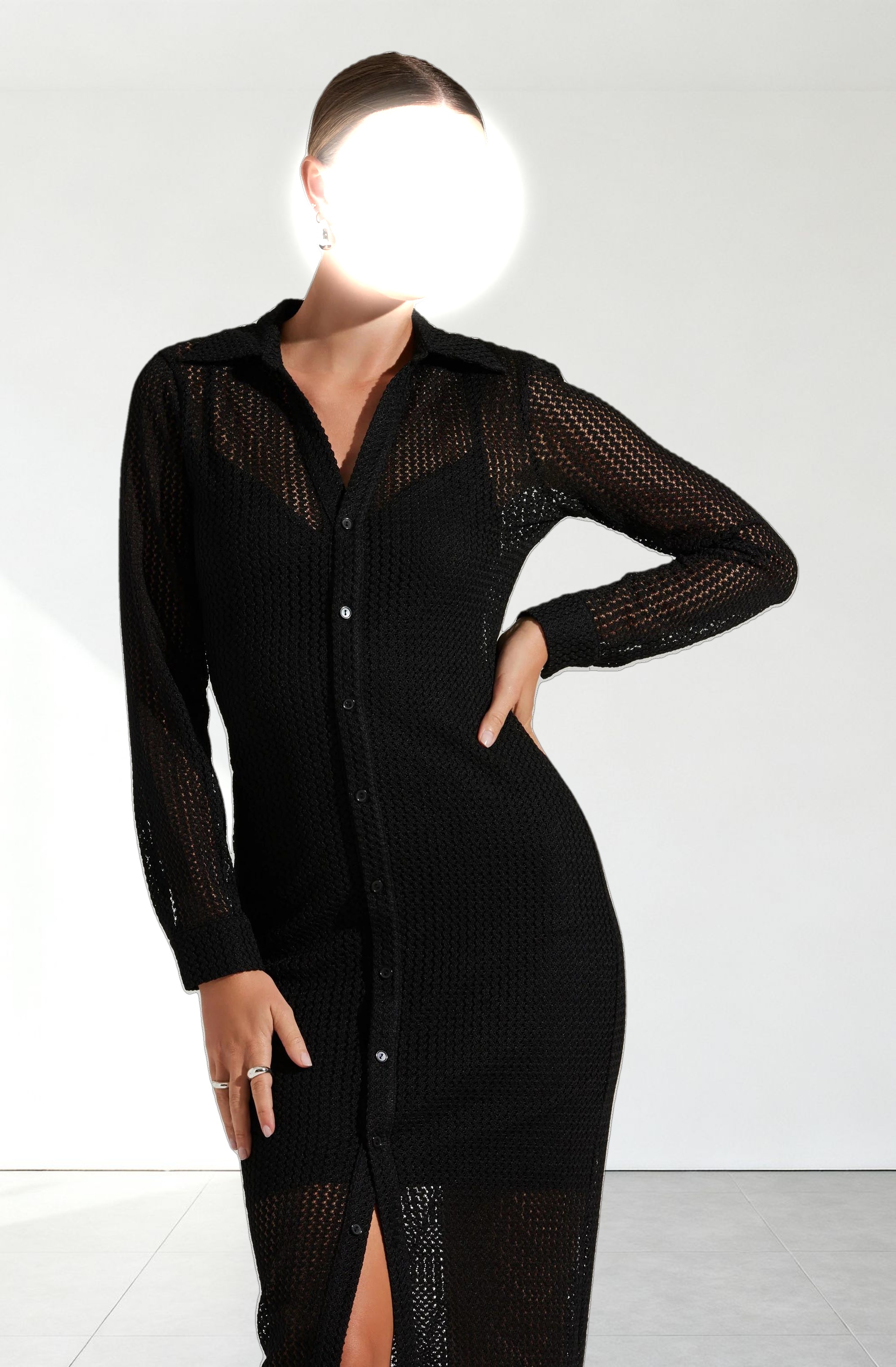 Tawna Open Stitch Midi Dress