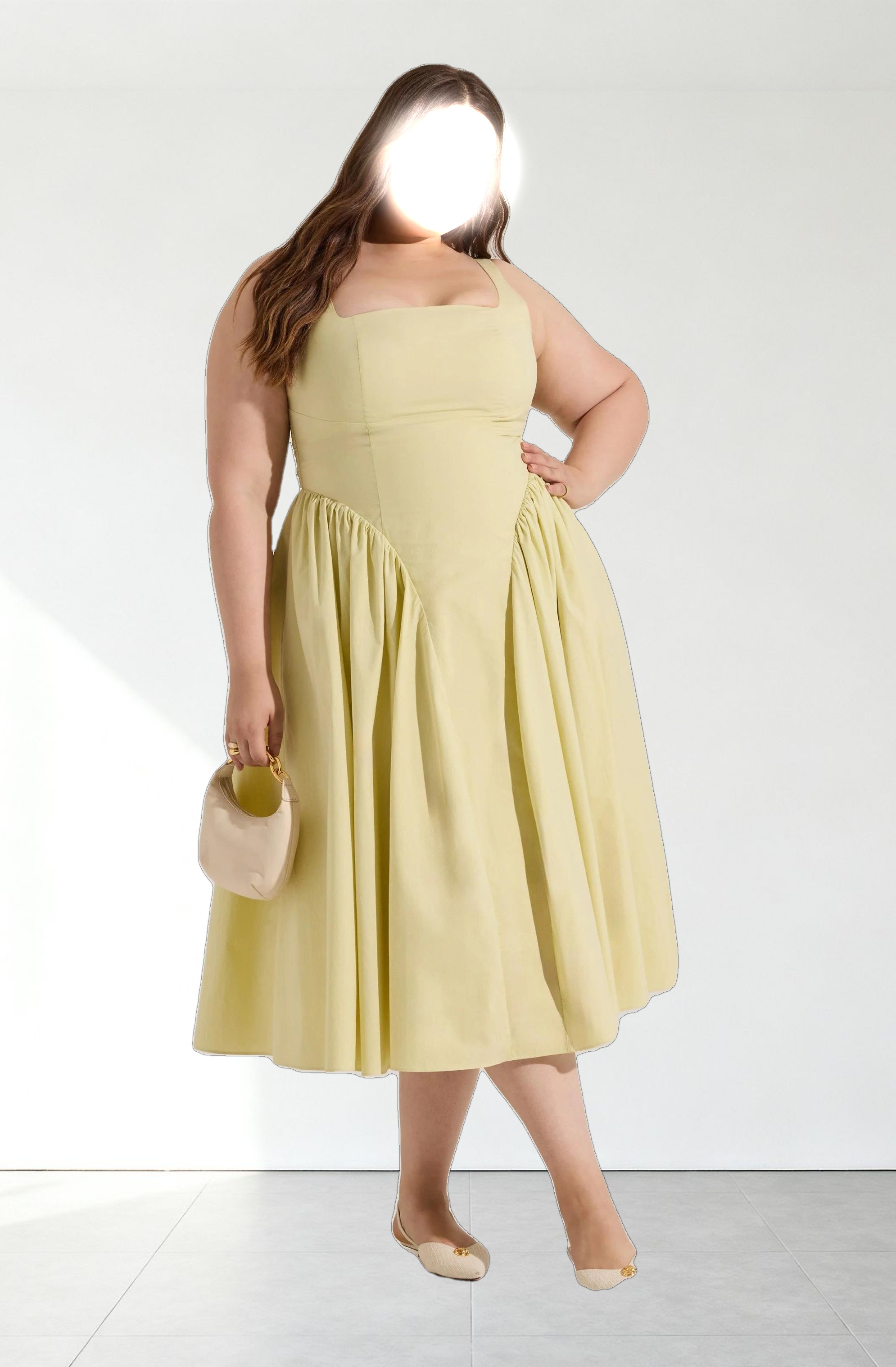 Vinya Poplin Drop Waist Dress