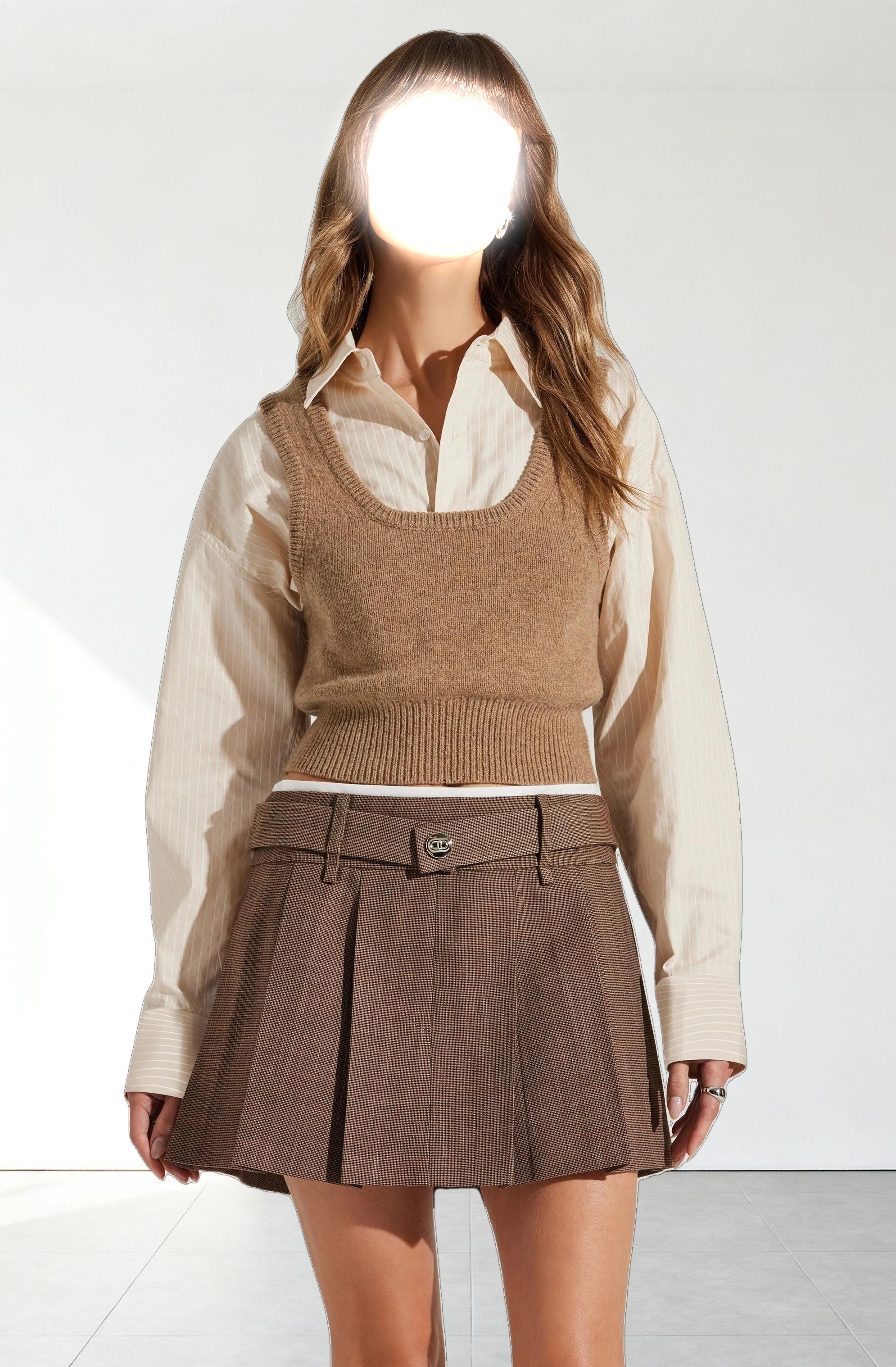 Guinevere Layered Sweater Vest Top