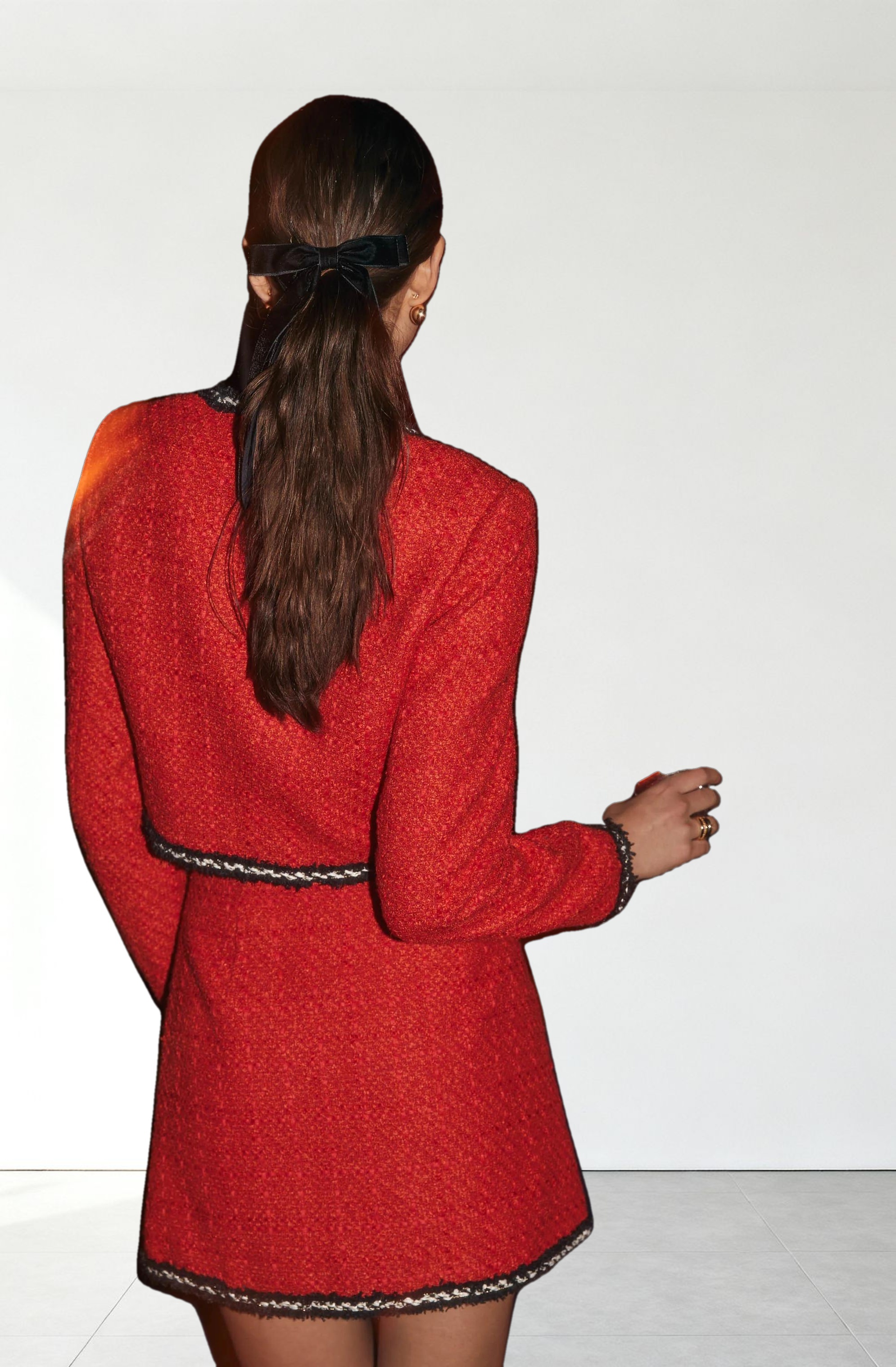 Mavey Tweed Mini Skirt