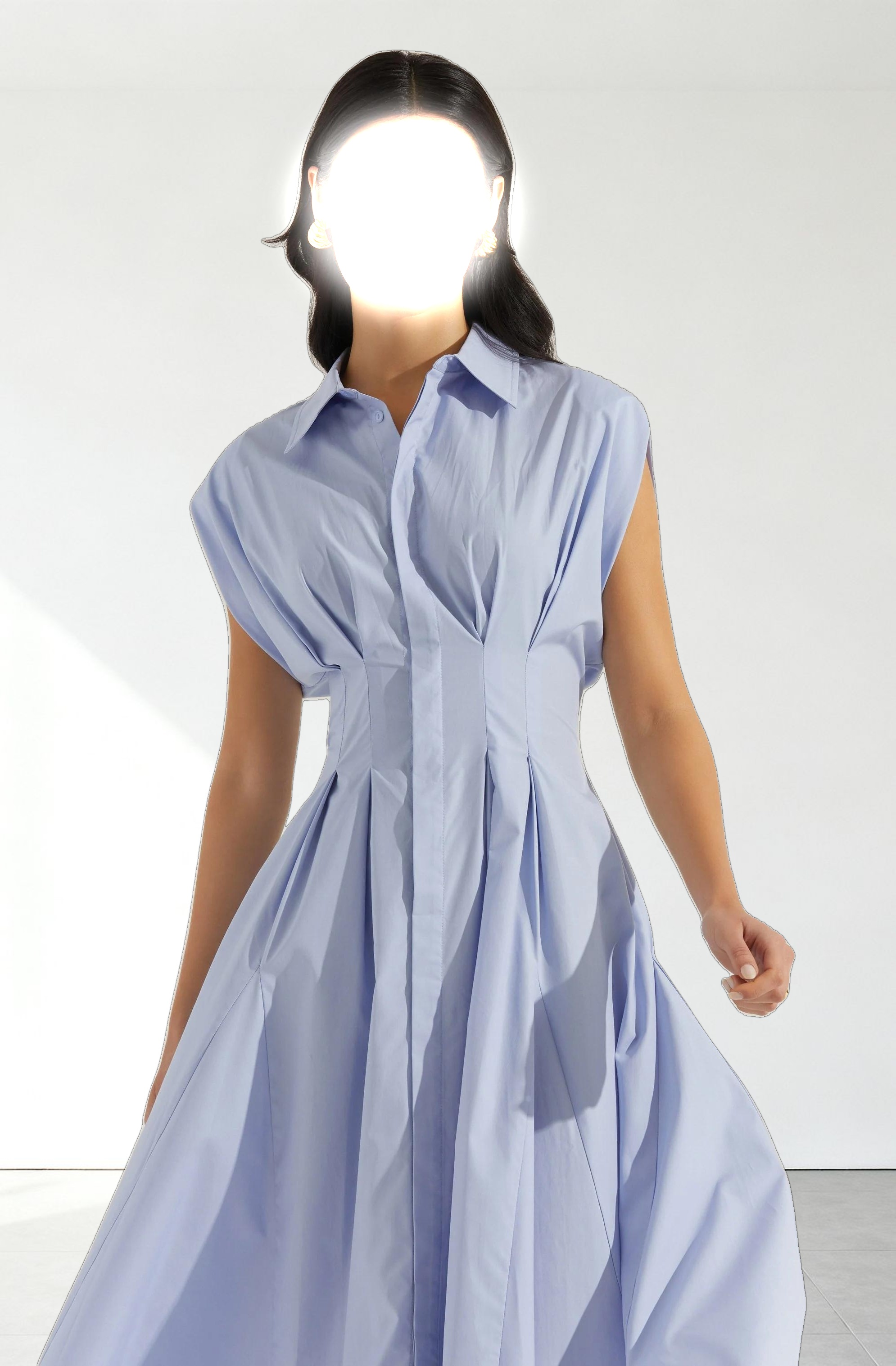 Beckett Tapered Waist Pleated Dress