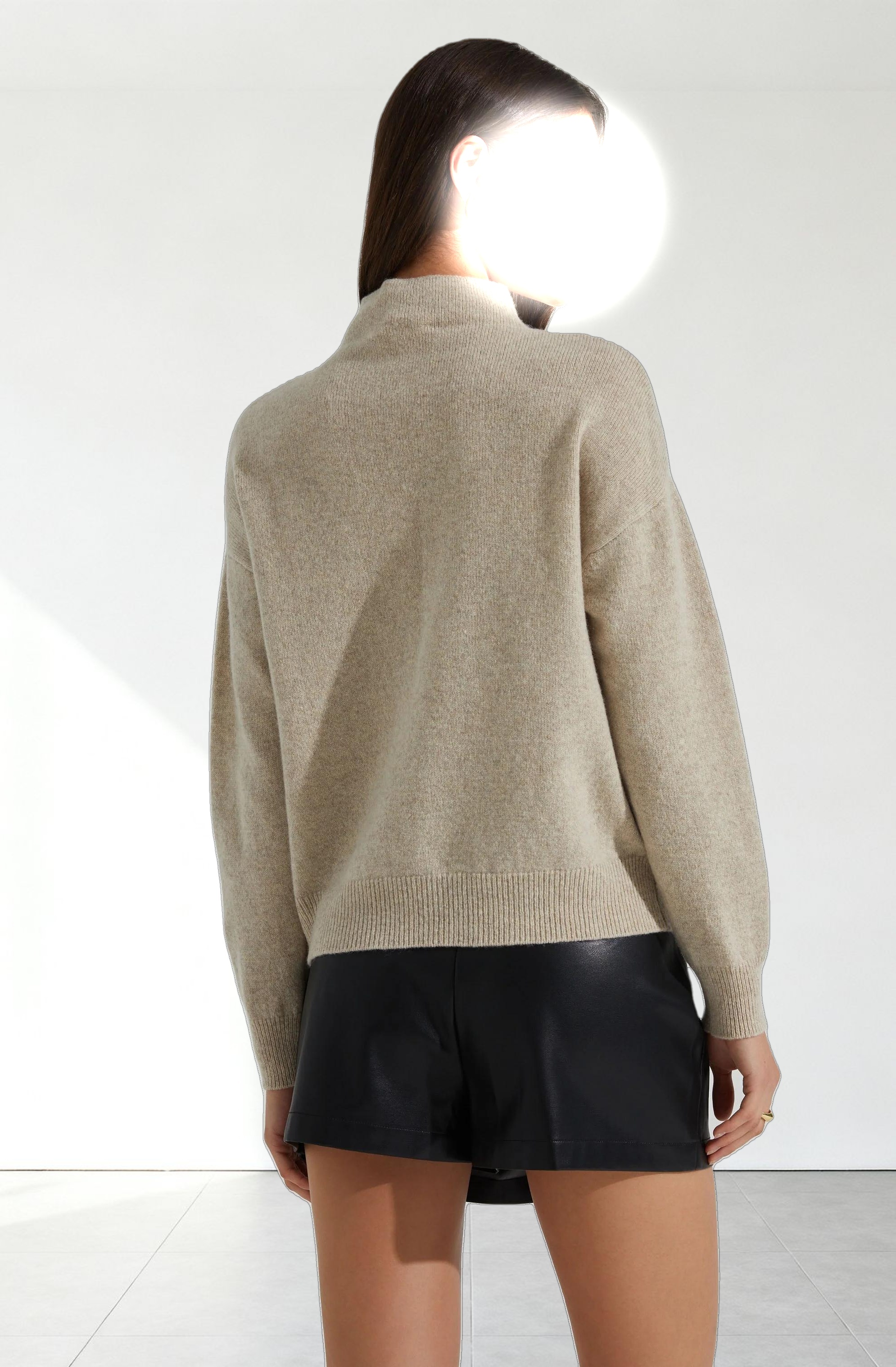 Adley Mock Neck Wool Sweater