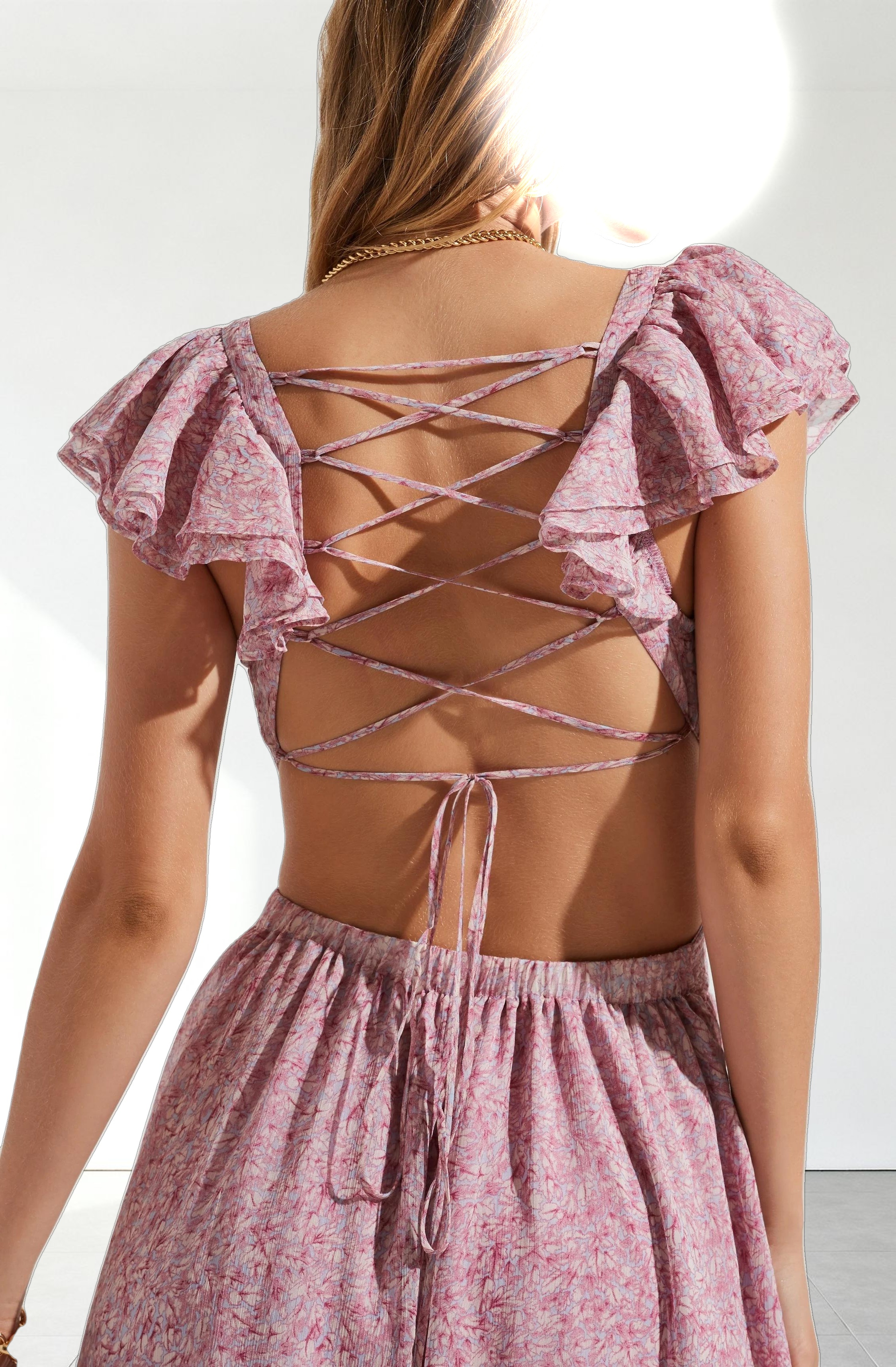 Primrose Floral Strappy Back Maxi Dress