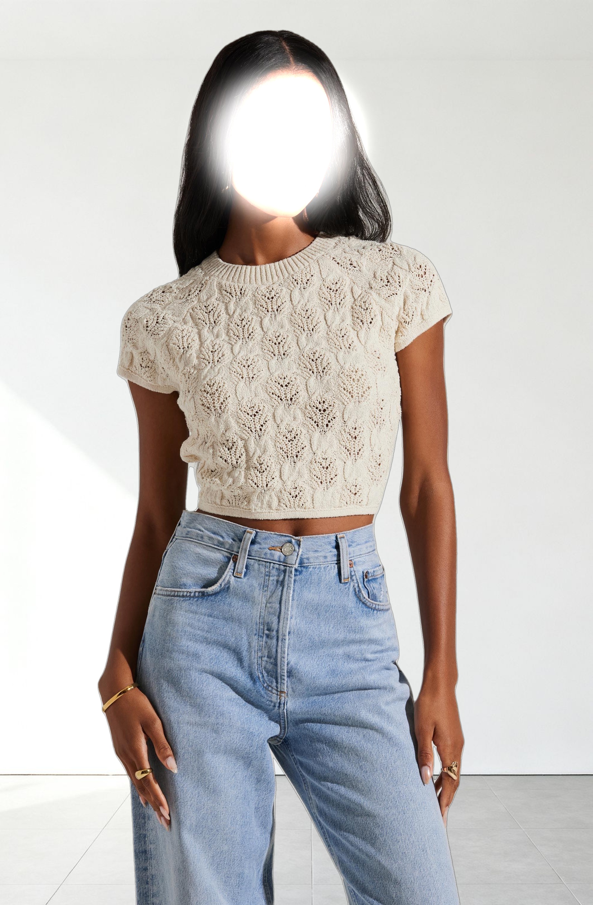 Alda Cropped Sweater Top