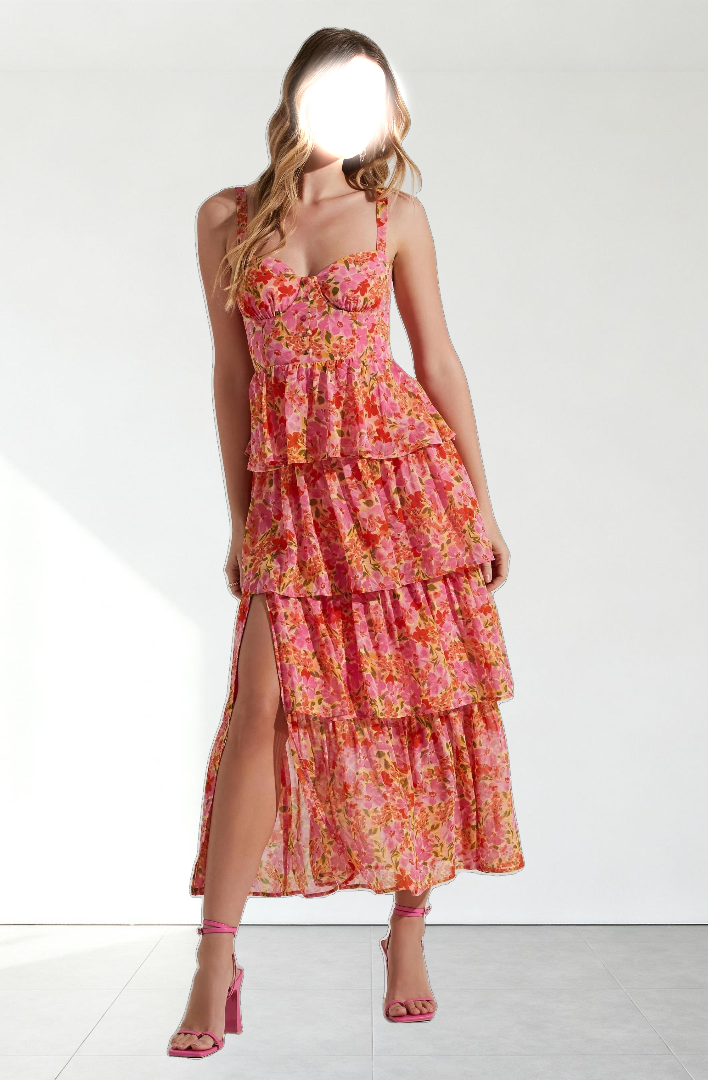 Midsummer Floral Tiered Maxi Dress