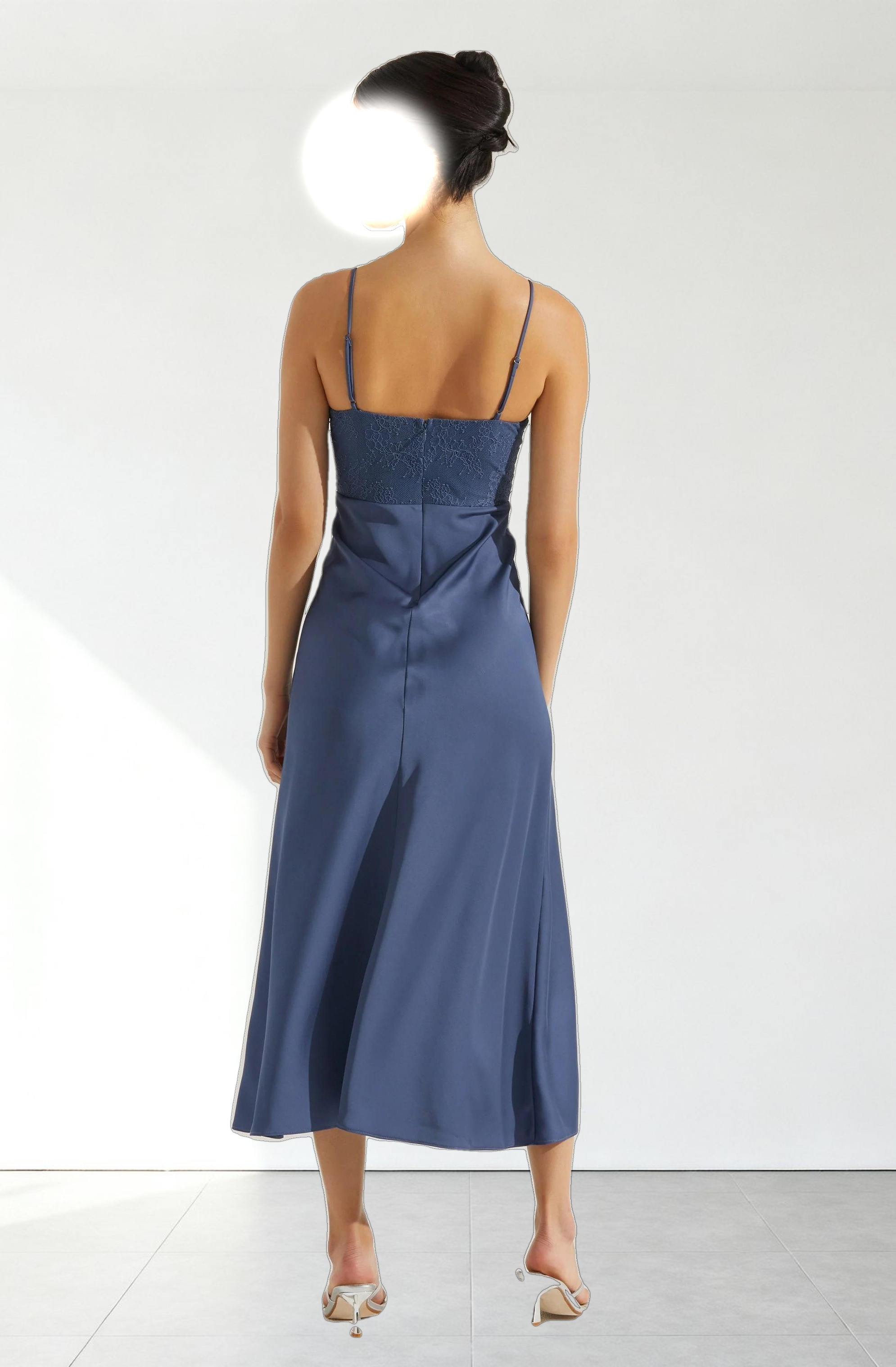 Lace Bustier Midi Dress