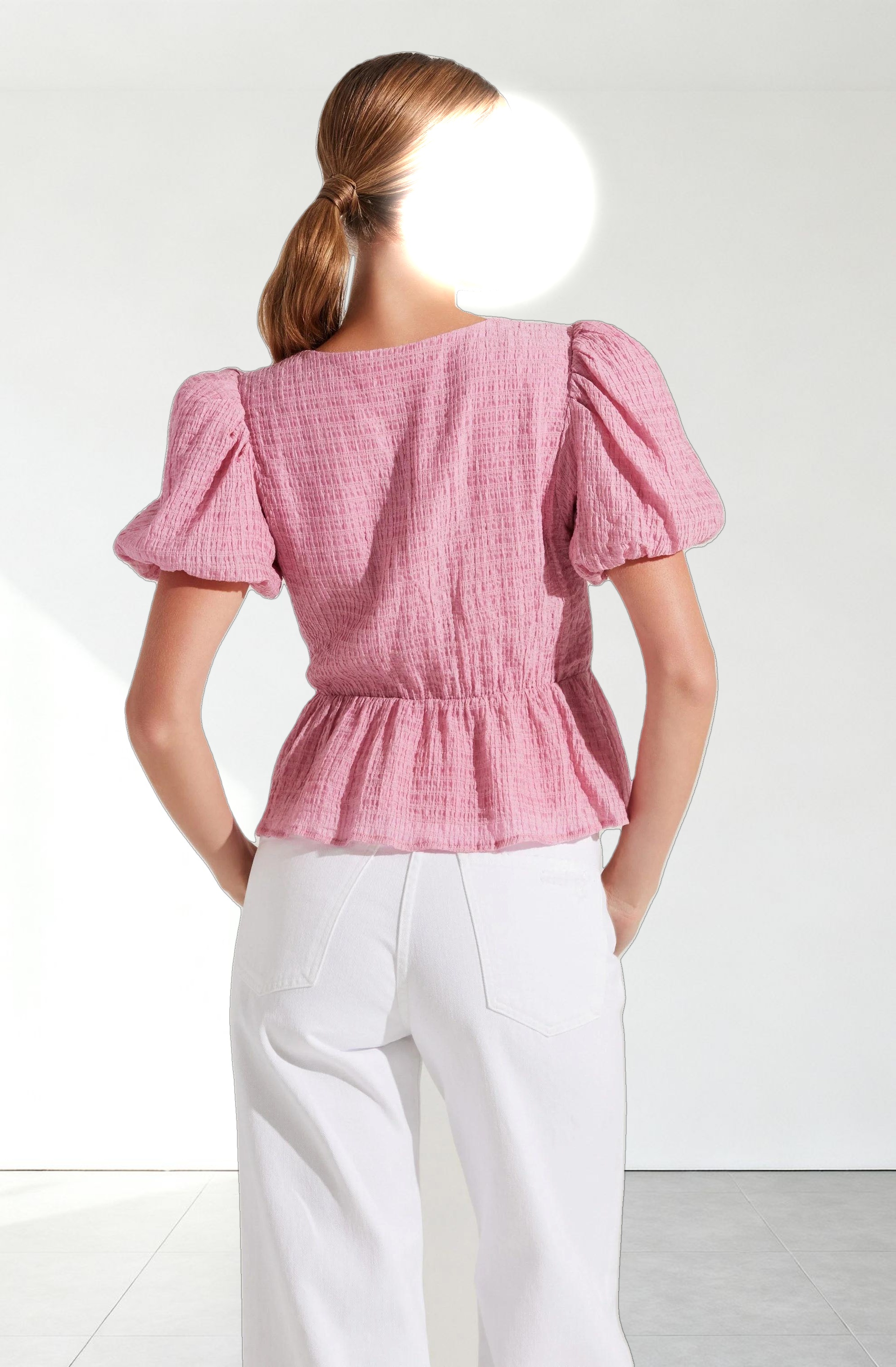 Mylah Puff Sleeve Peplum Top