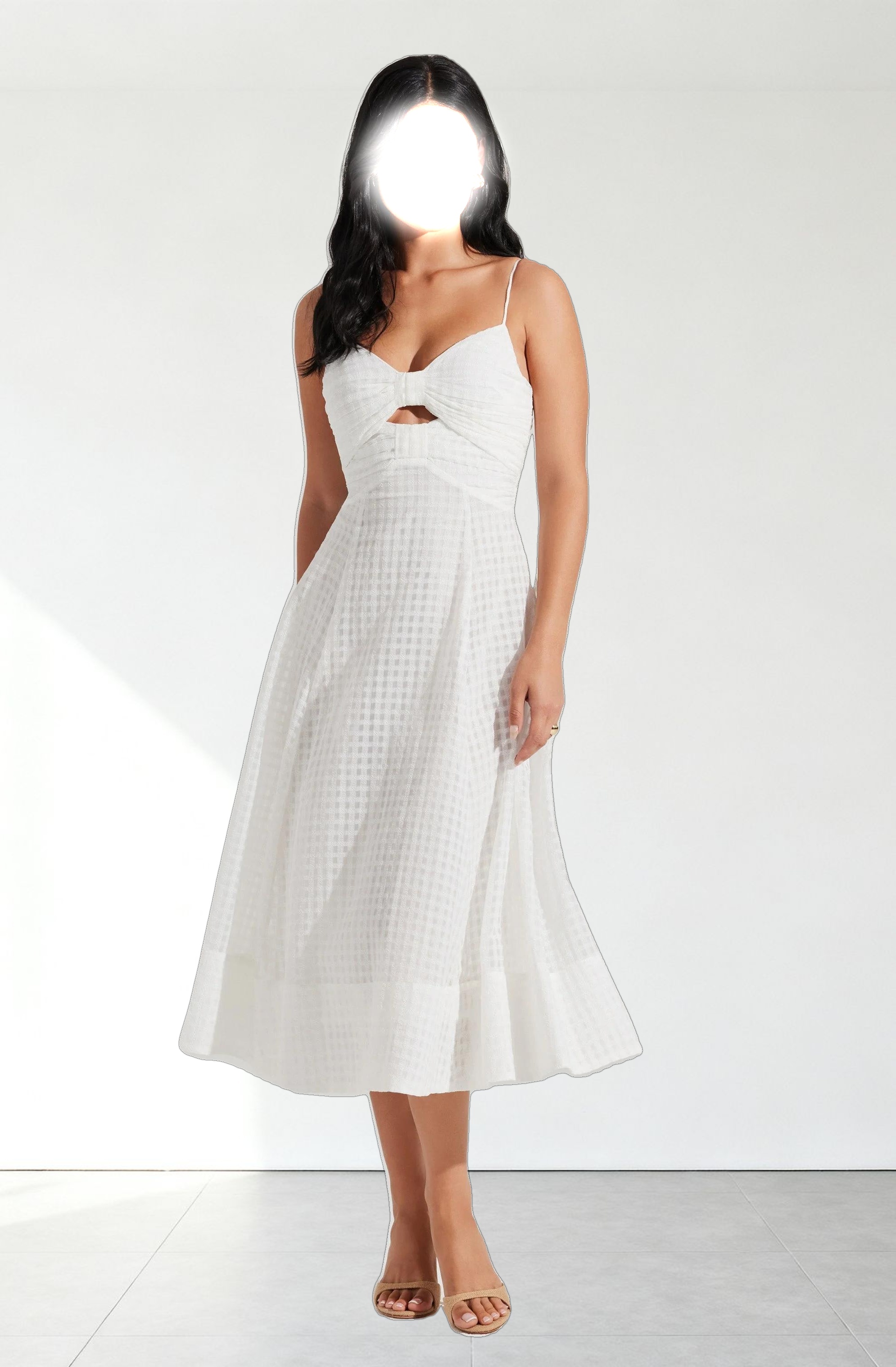 Celina Checkered Midi Dress