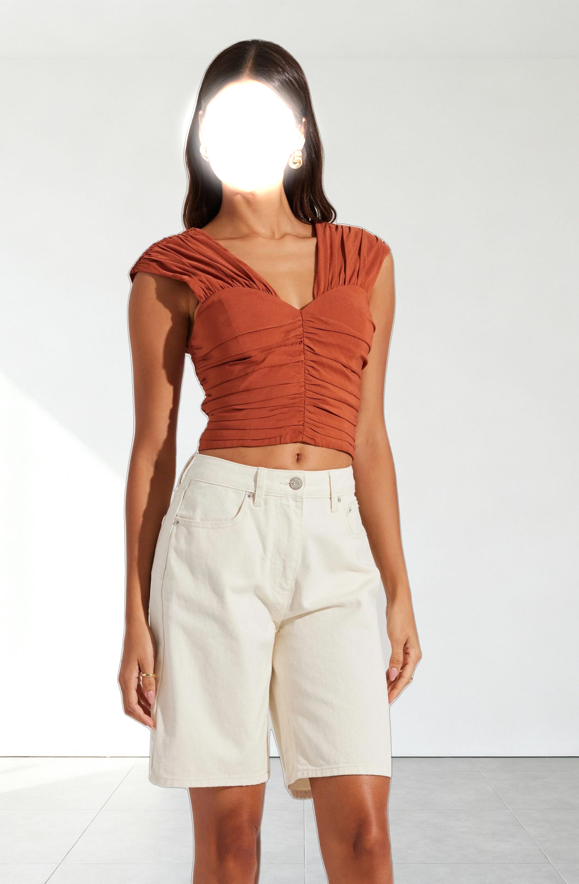 Samarra Ruched Crop Top