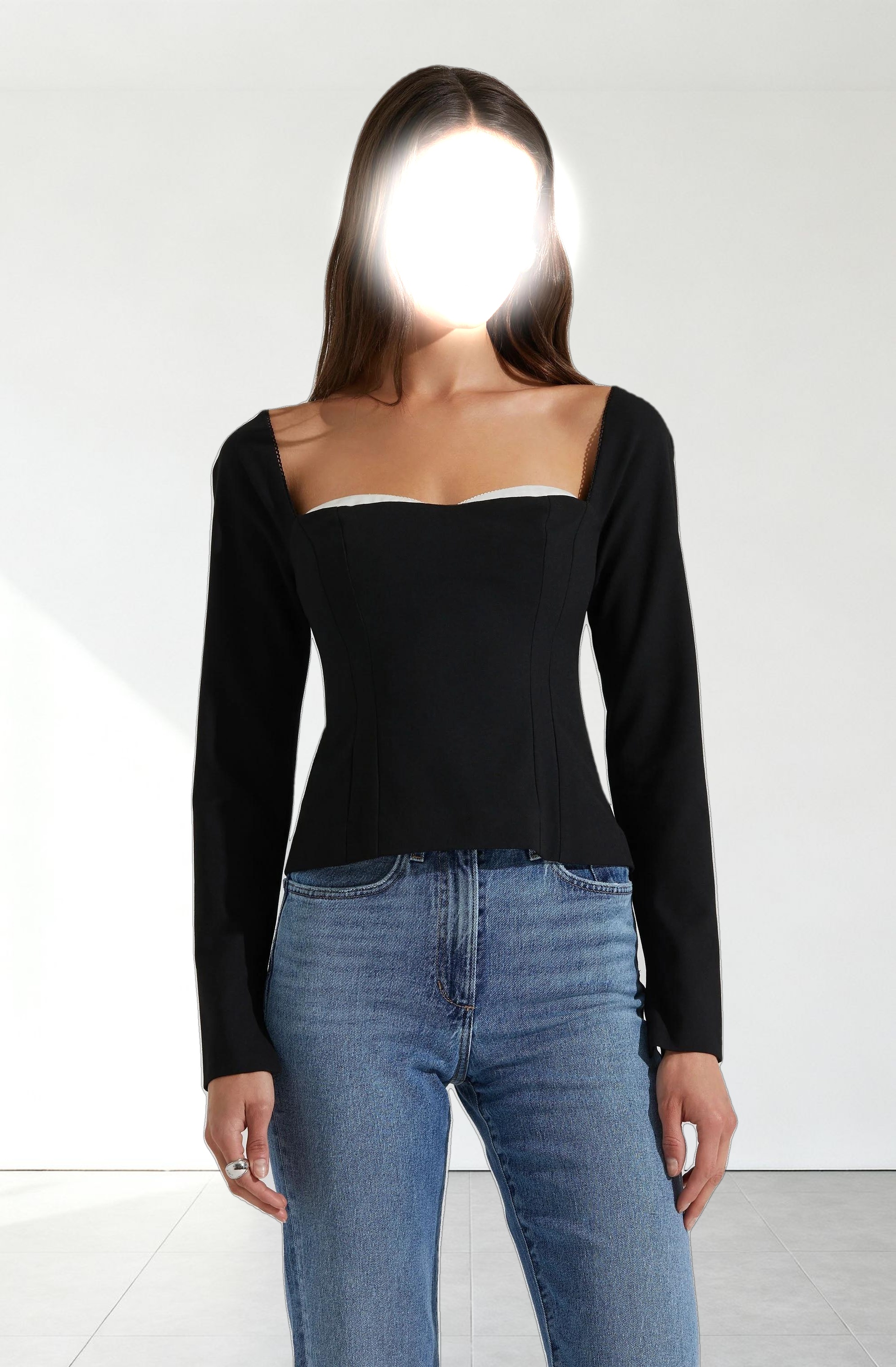 Whitley Peekaboo Contrast Top