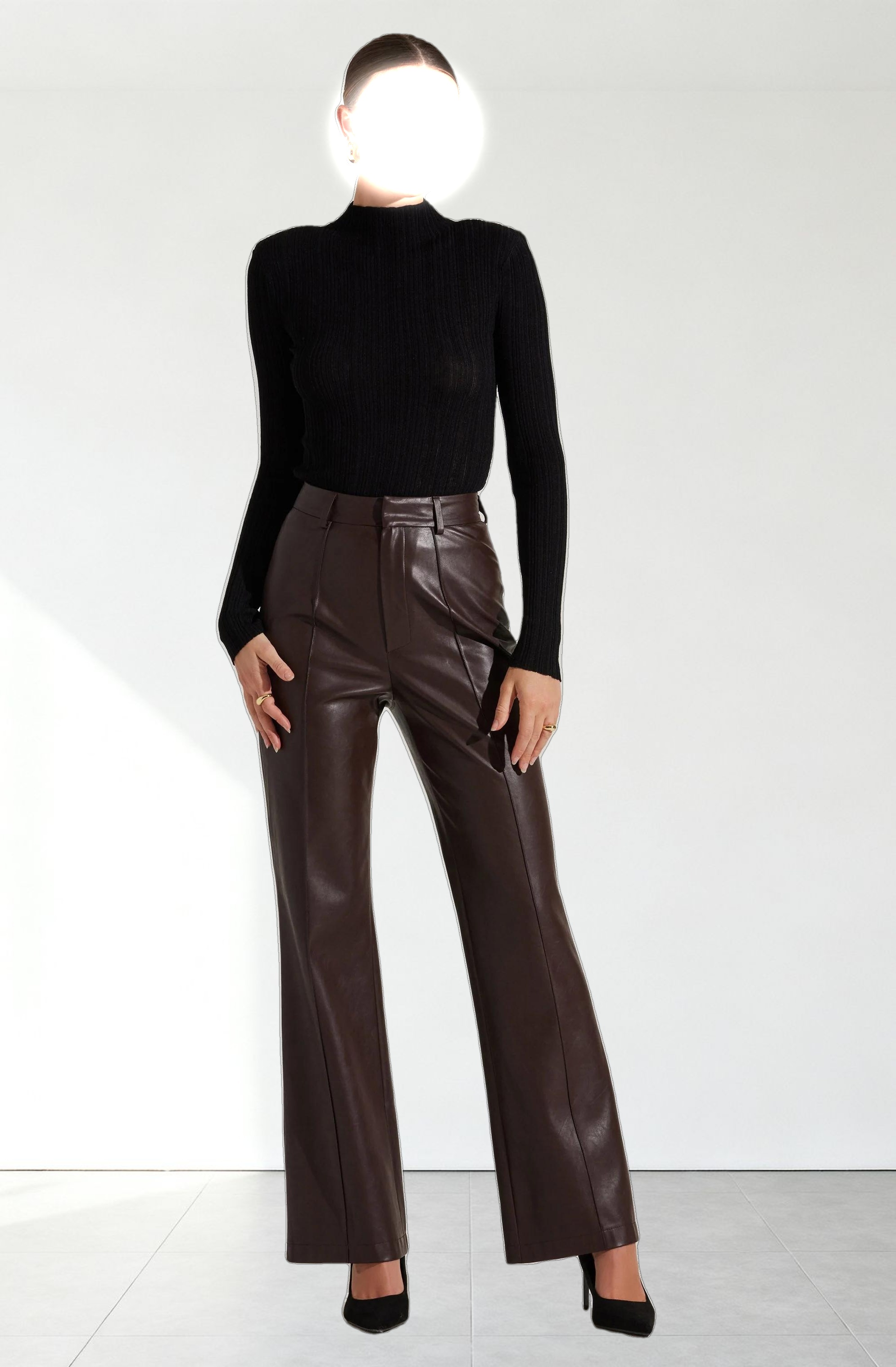 Roslin Ribbed Mock Neck Sweater