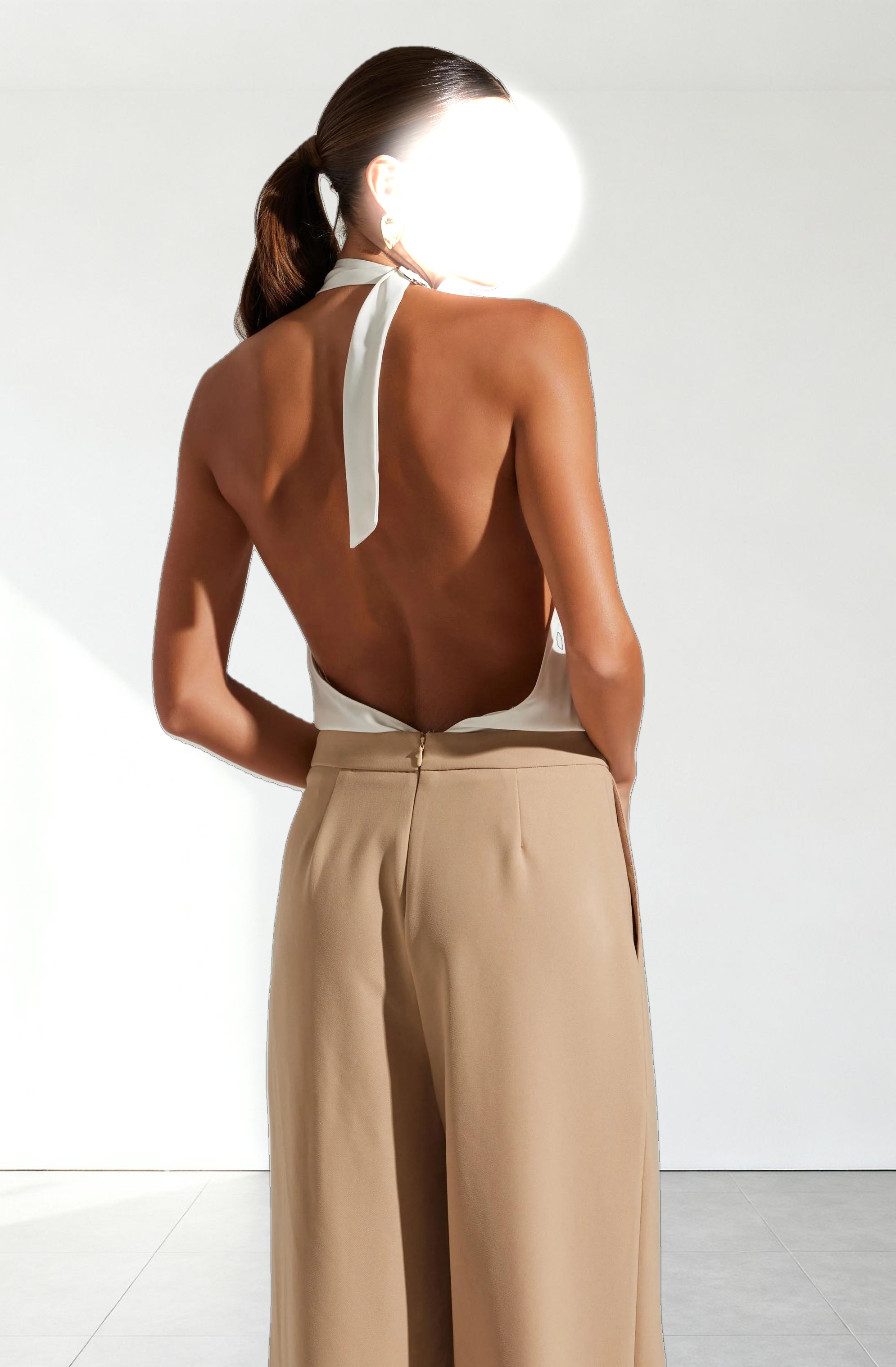 Aryn Cowl Neck Halter Jumpsuit