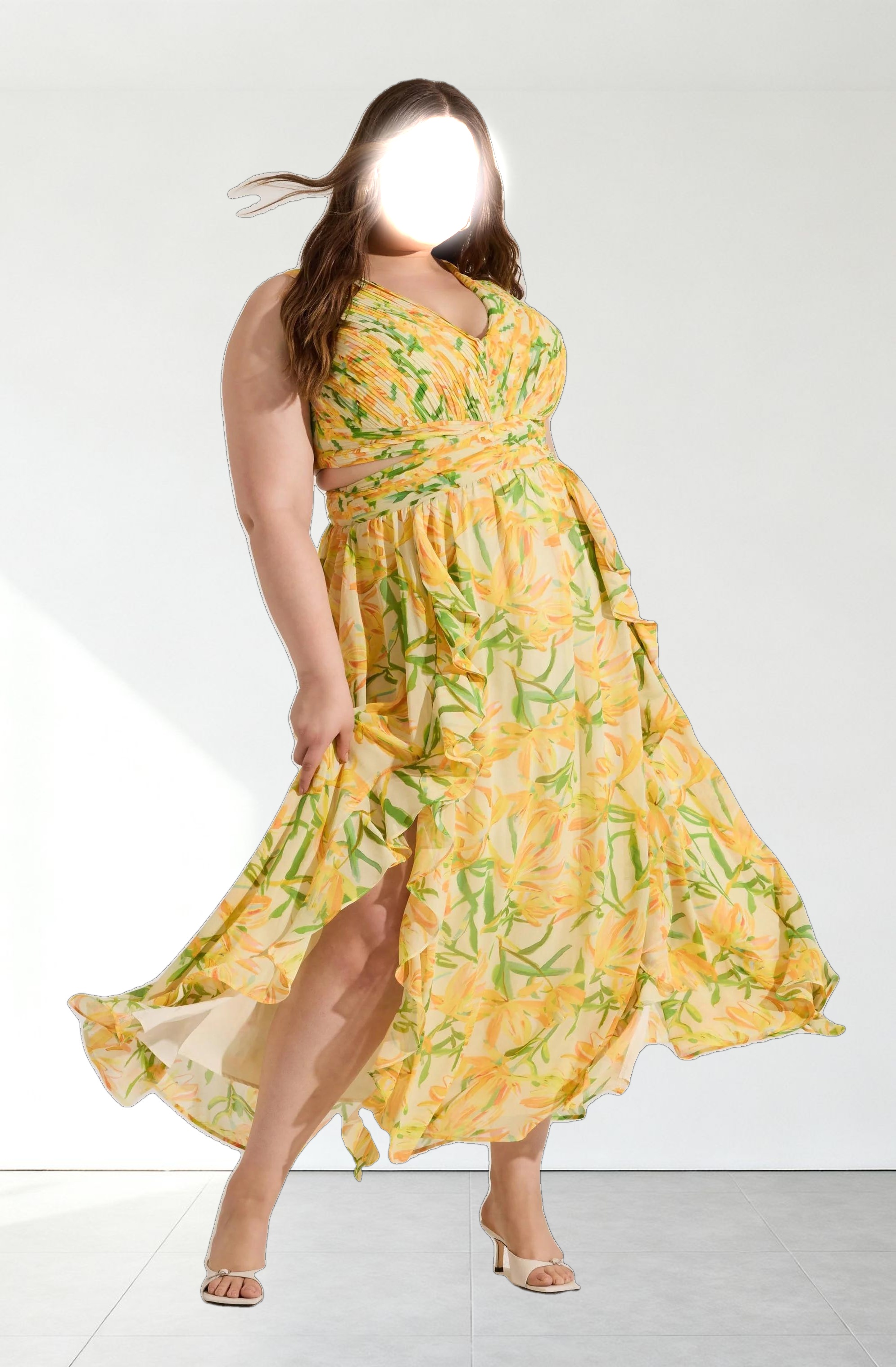 Noya Floral Cutout Maxi Dress