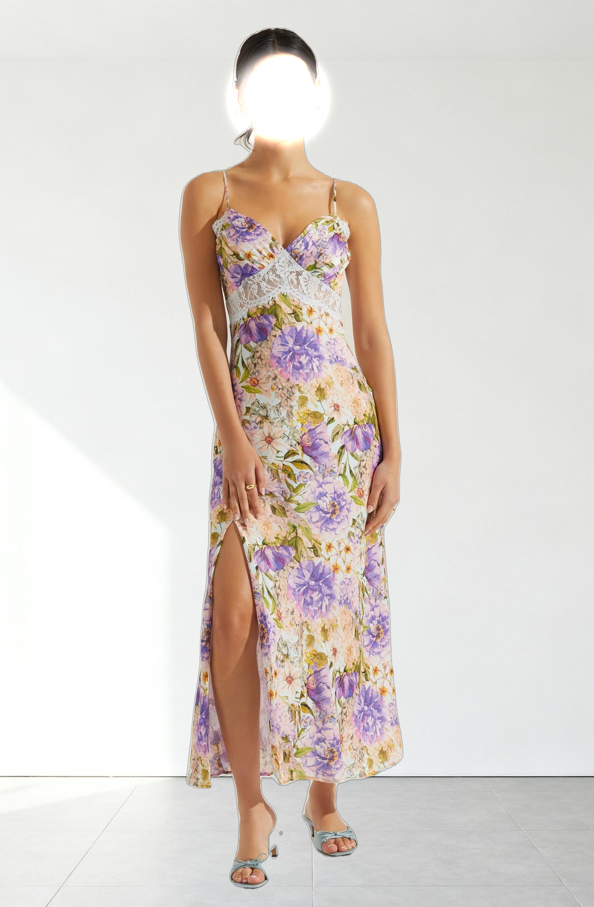 Ivanna Floral Lace Maxi Dress