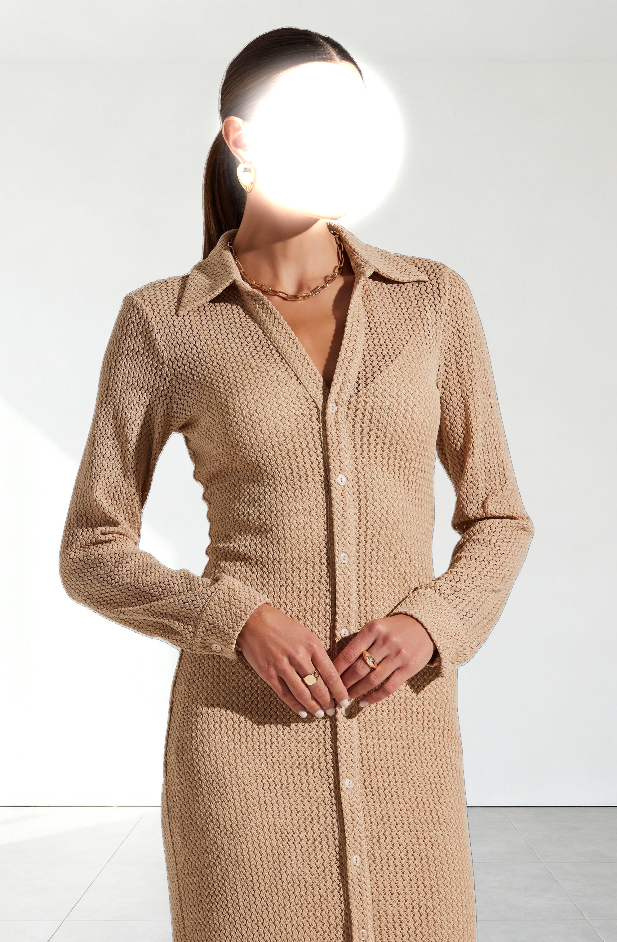 Tawna Open Stitch Midi Dress