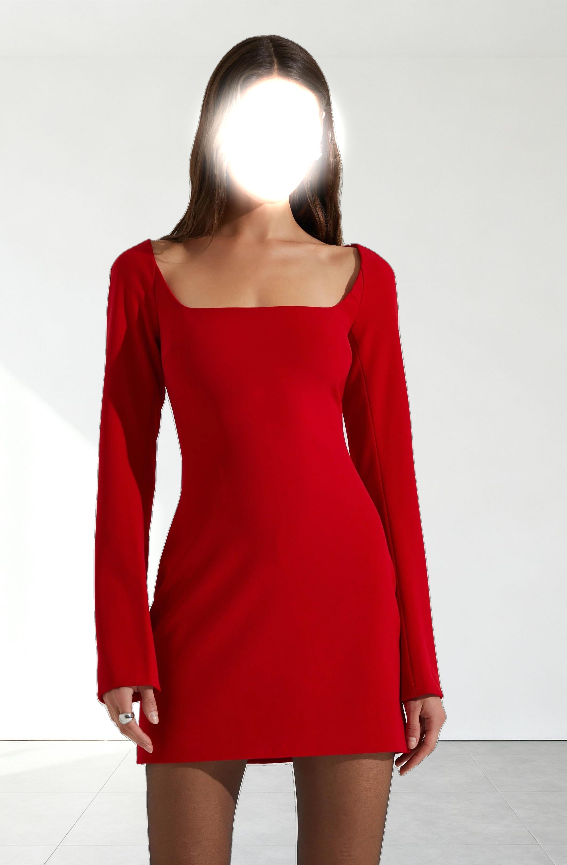 Calanthe Square Neck Mini Dress