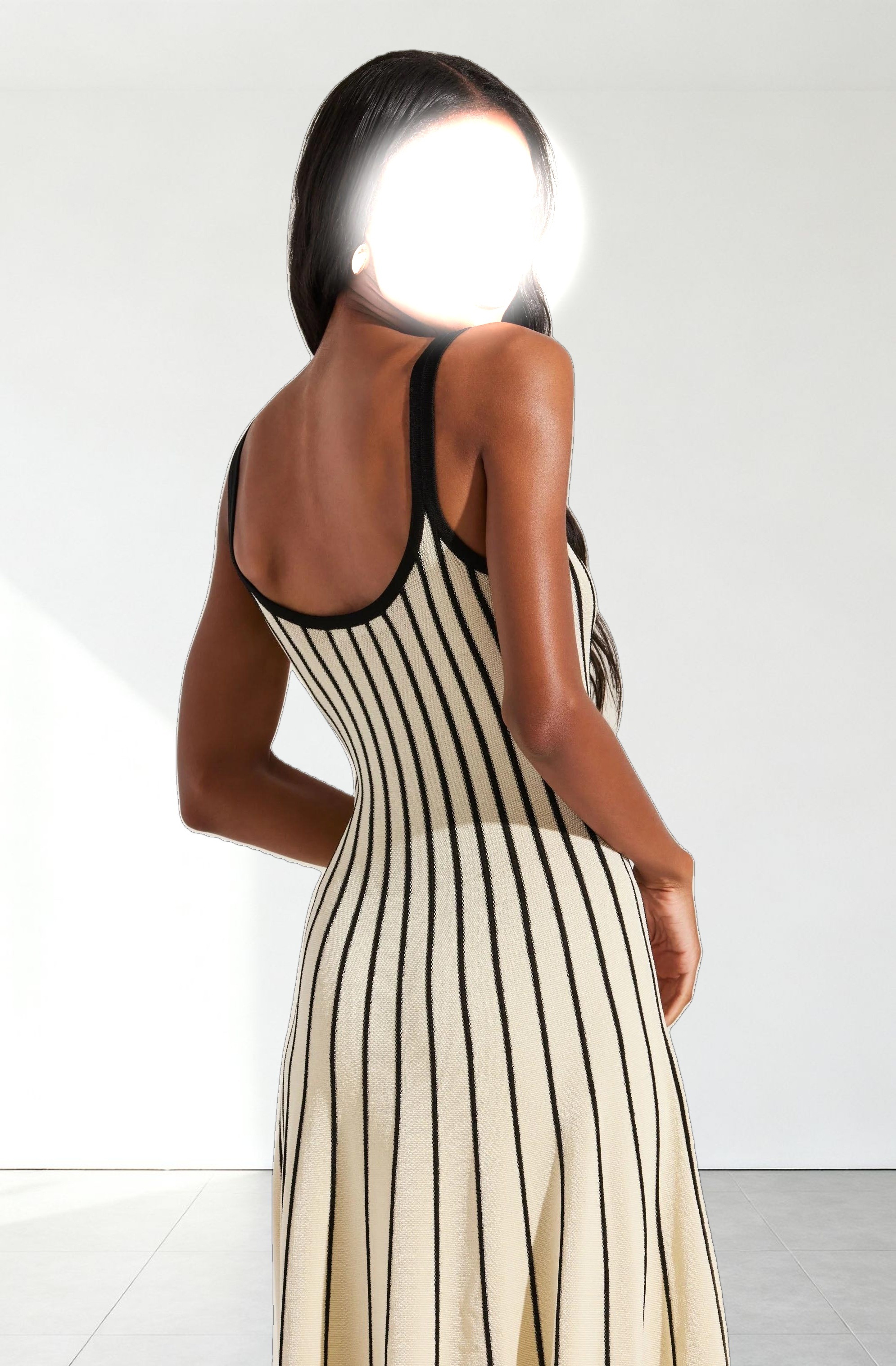 Irecia Stripe Sweater Midi Dress