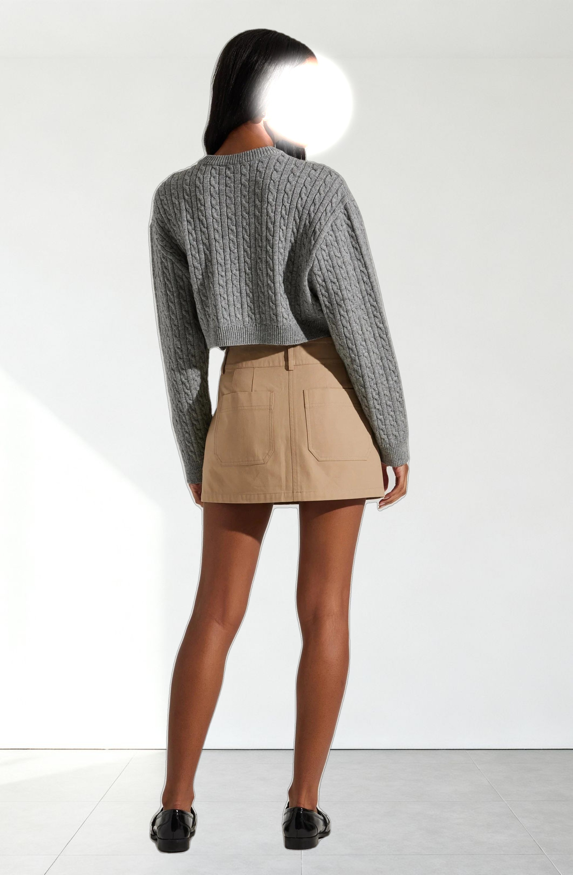 Sebille Cropped Cable Cardigan