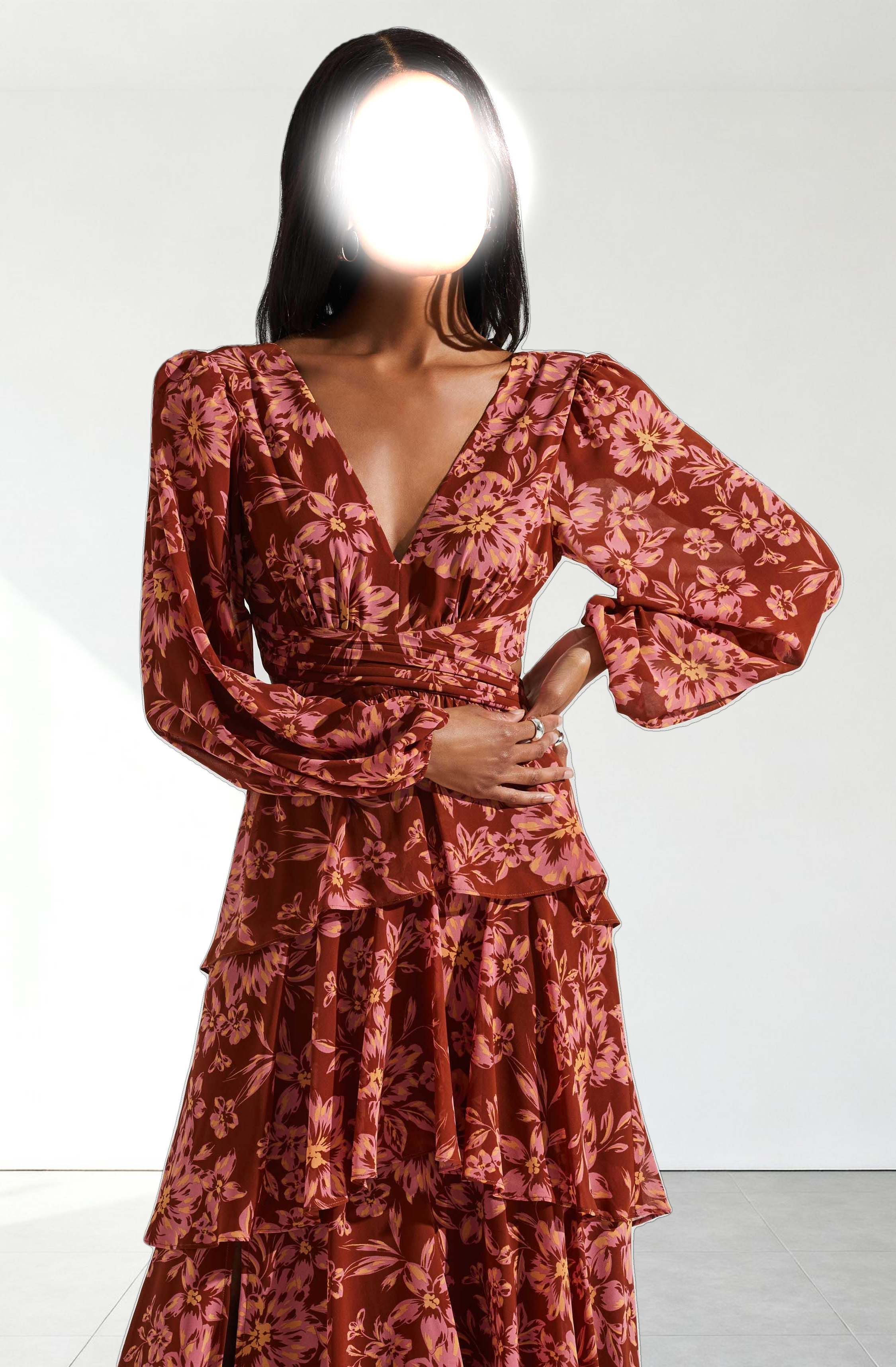 Anora Floral Tiered Maxi Dress