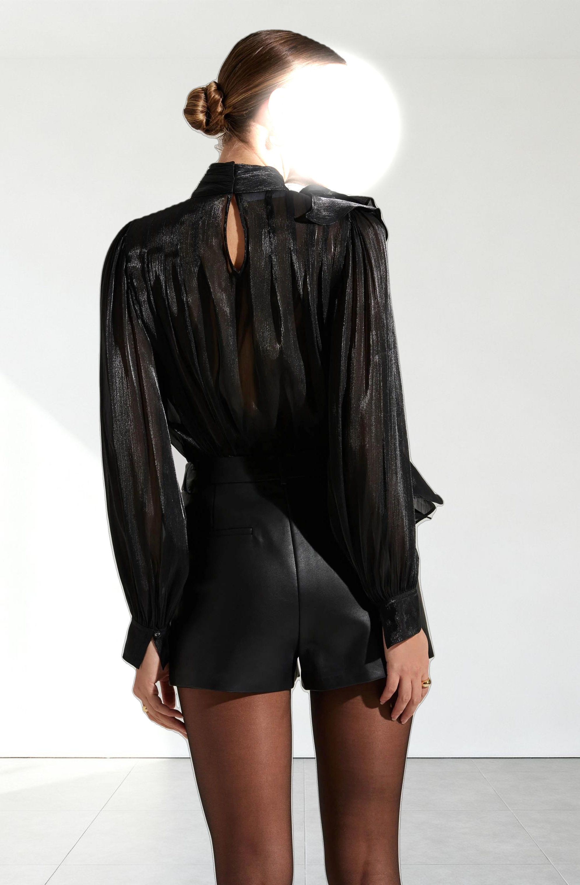 Seren Shimmer Ruffle Detail Top