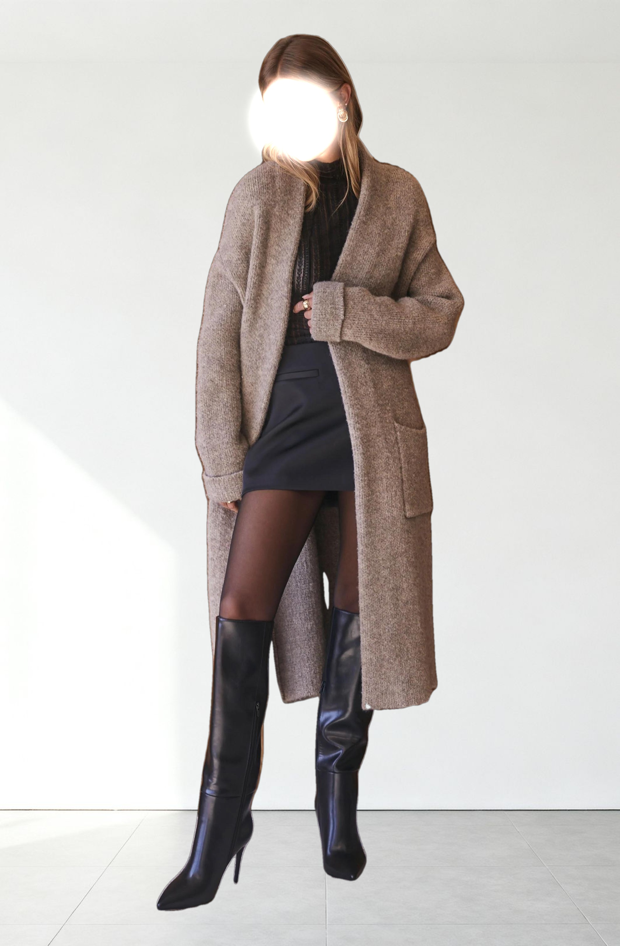 Noor Belted Maxi Cardigan